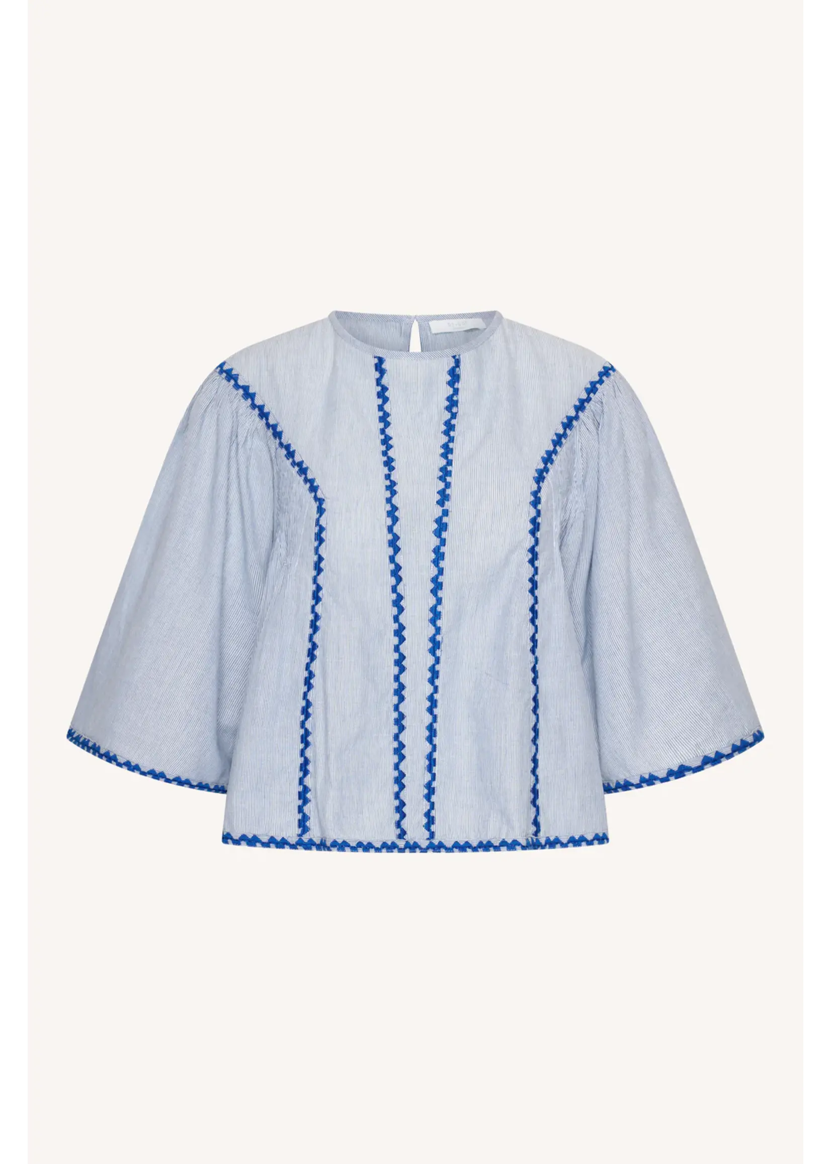 By-Bar By-Bar - Davin Blouse - Blue Pinstripe