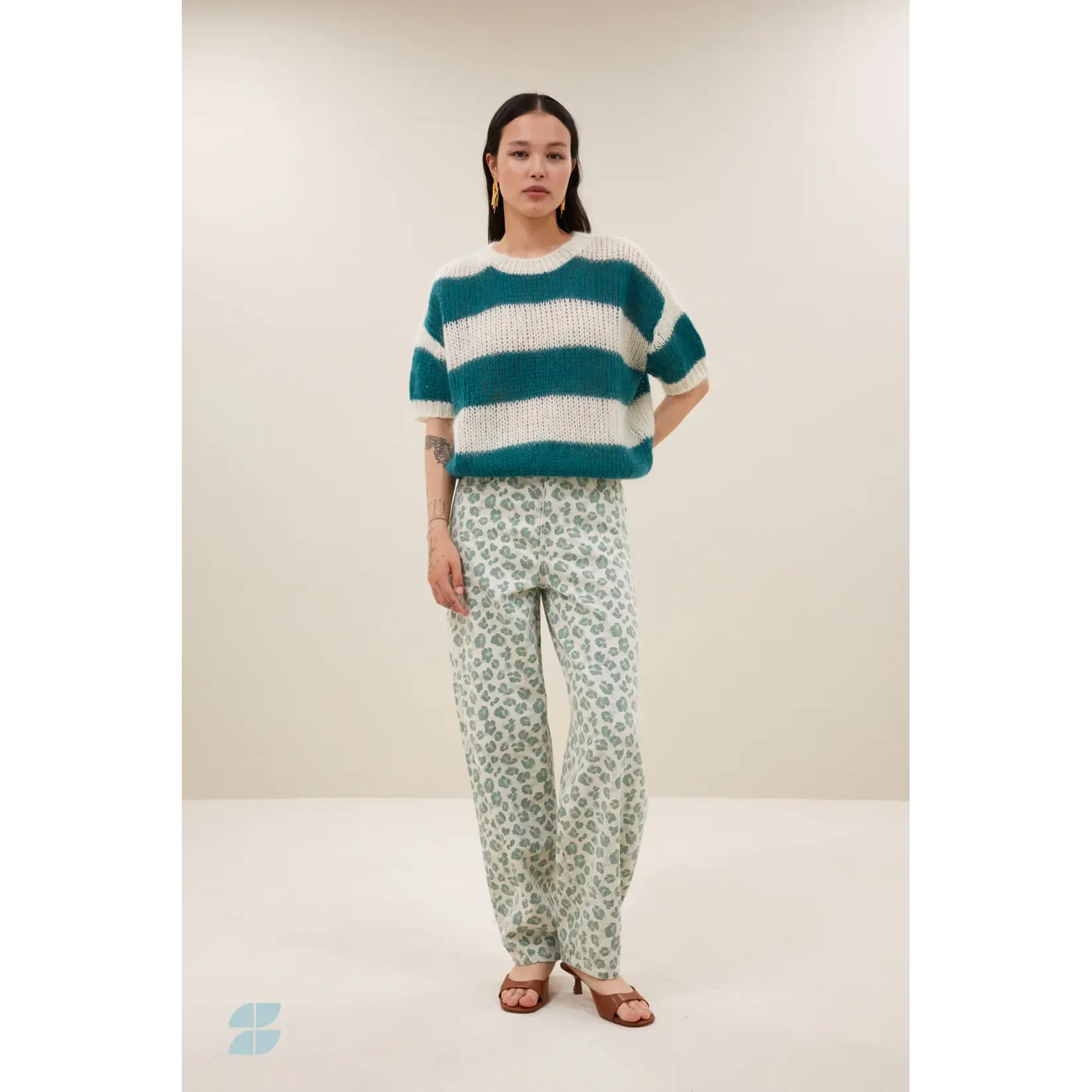 By-Bar By-Bar - Lew Pants - Green Cheetah