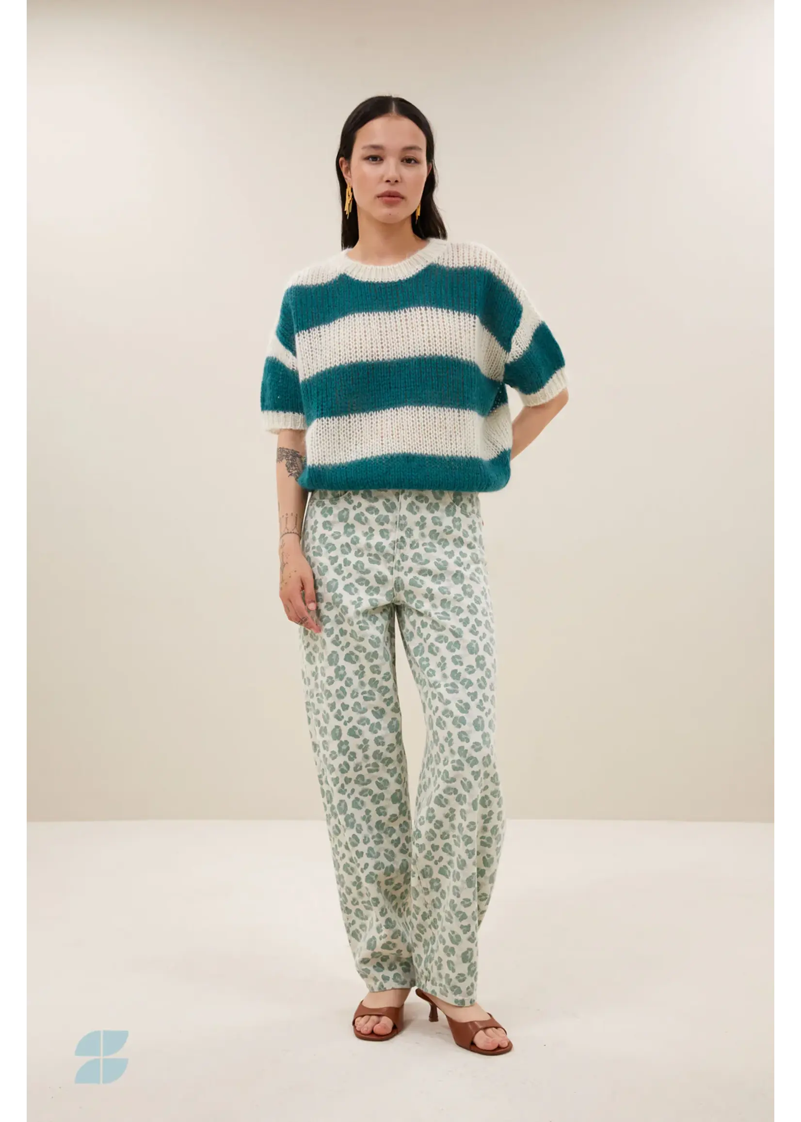 By-Bar By-Bar - Lew Pants - Green Cheetah