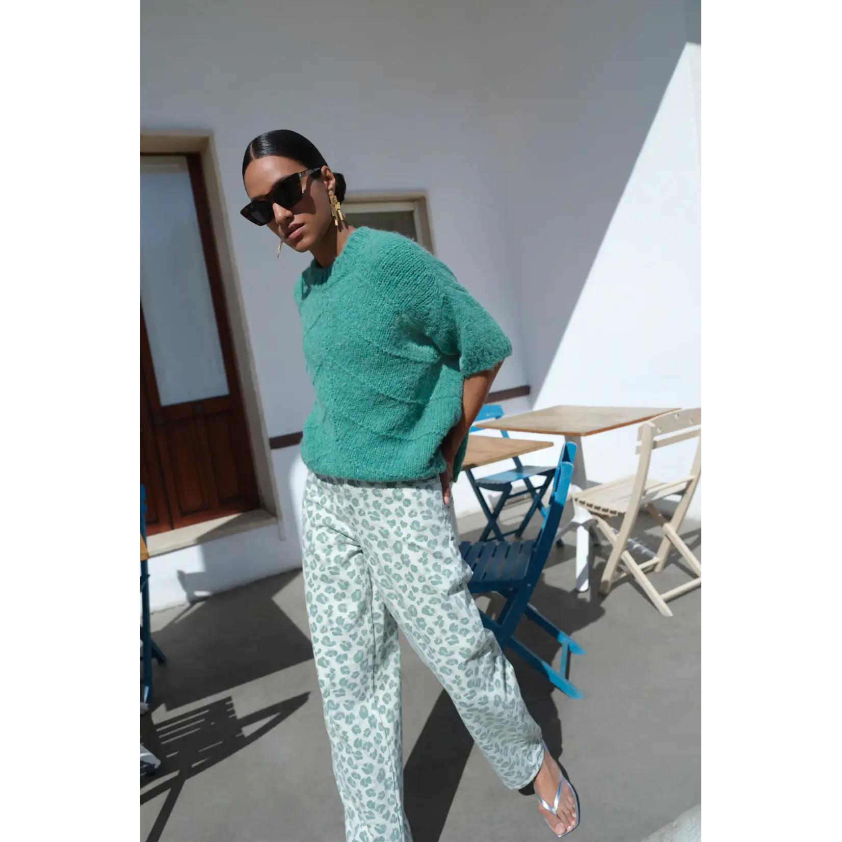 By-Bar By-Bar - Lew Pants - Green Cheetah