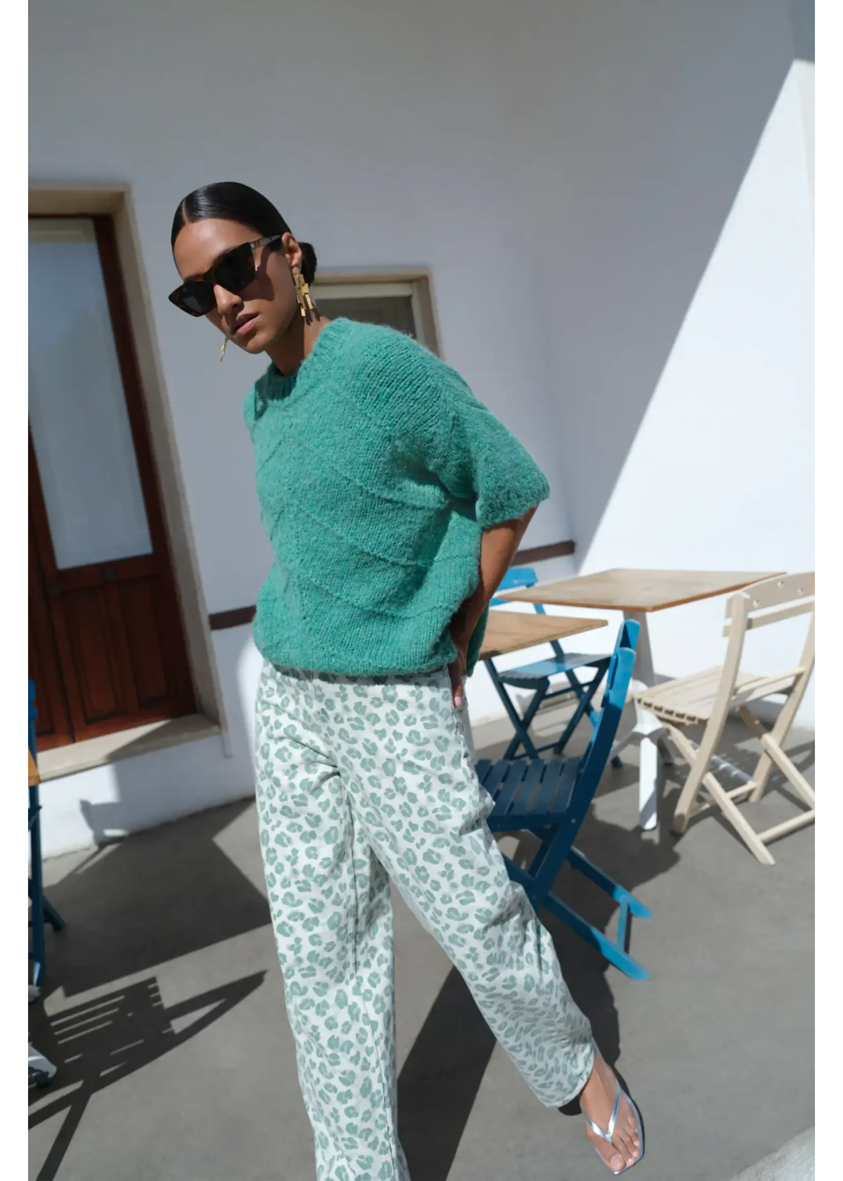 By-Bar By-Bar - Lew Pants - Green Cheetah