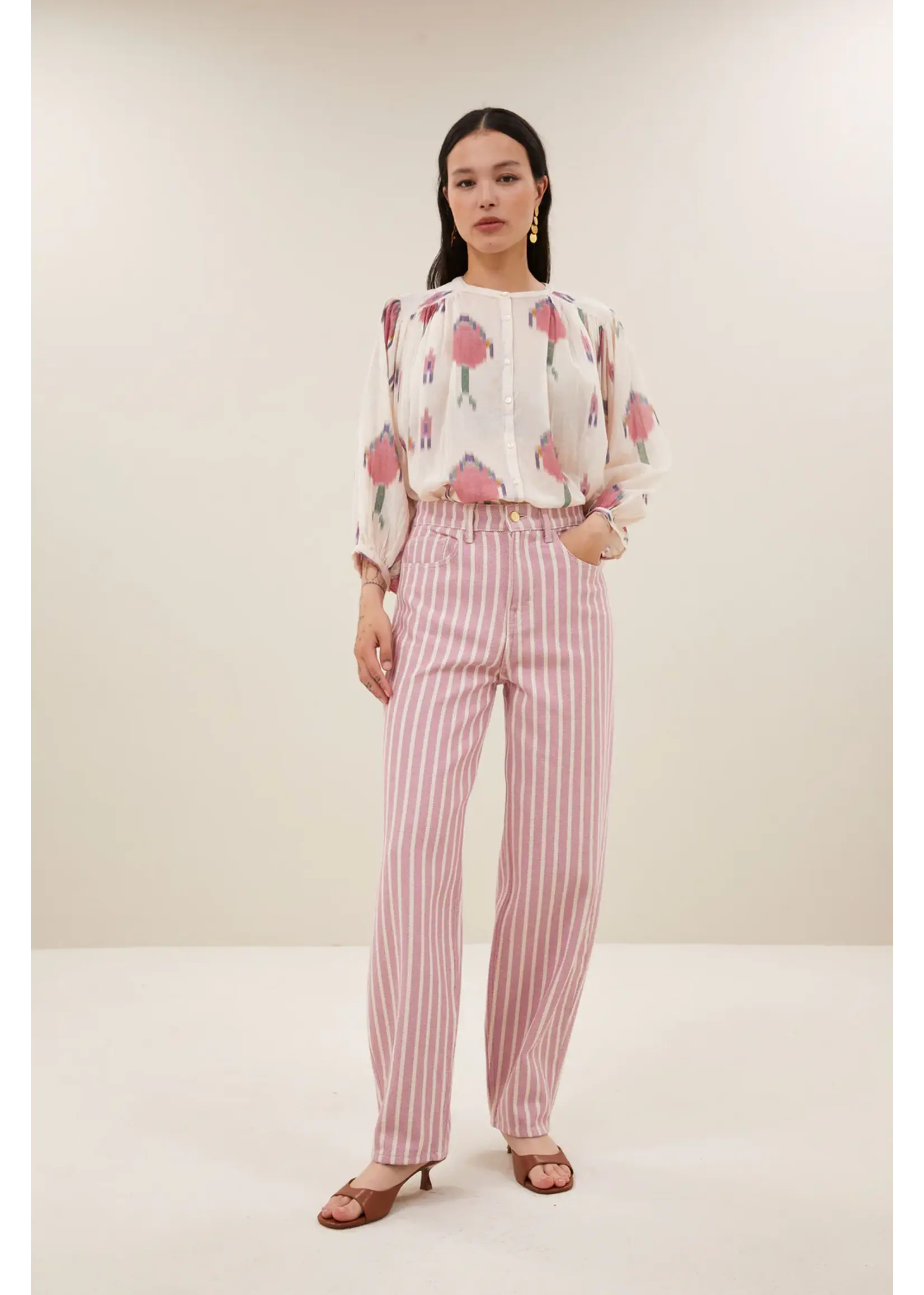 By-Bar By-Bar - Lew Rocky Pants - Pink Stripe