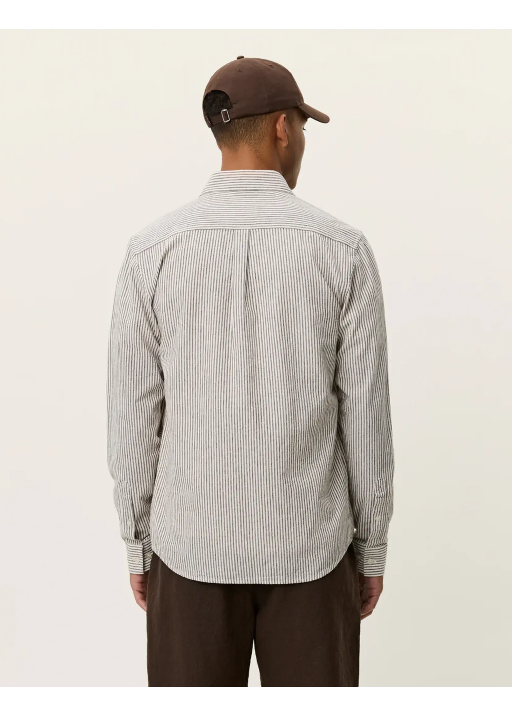 Les Deux Les Deux - Konrad Striped Hemd - Bruin