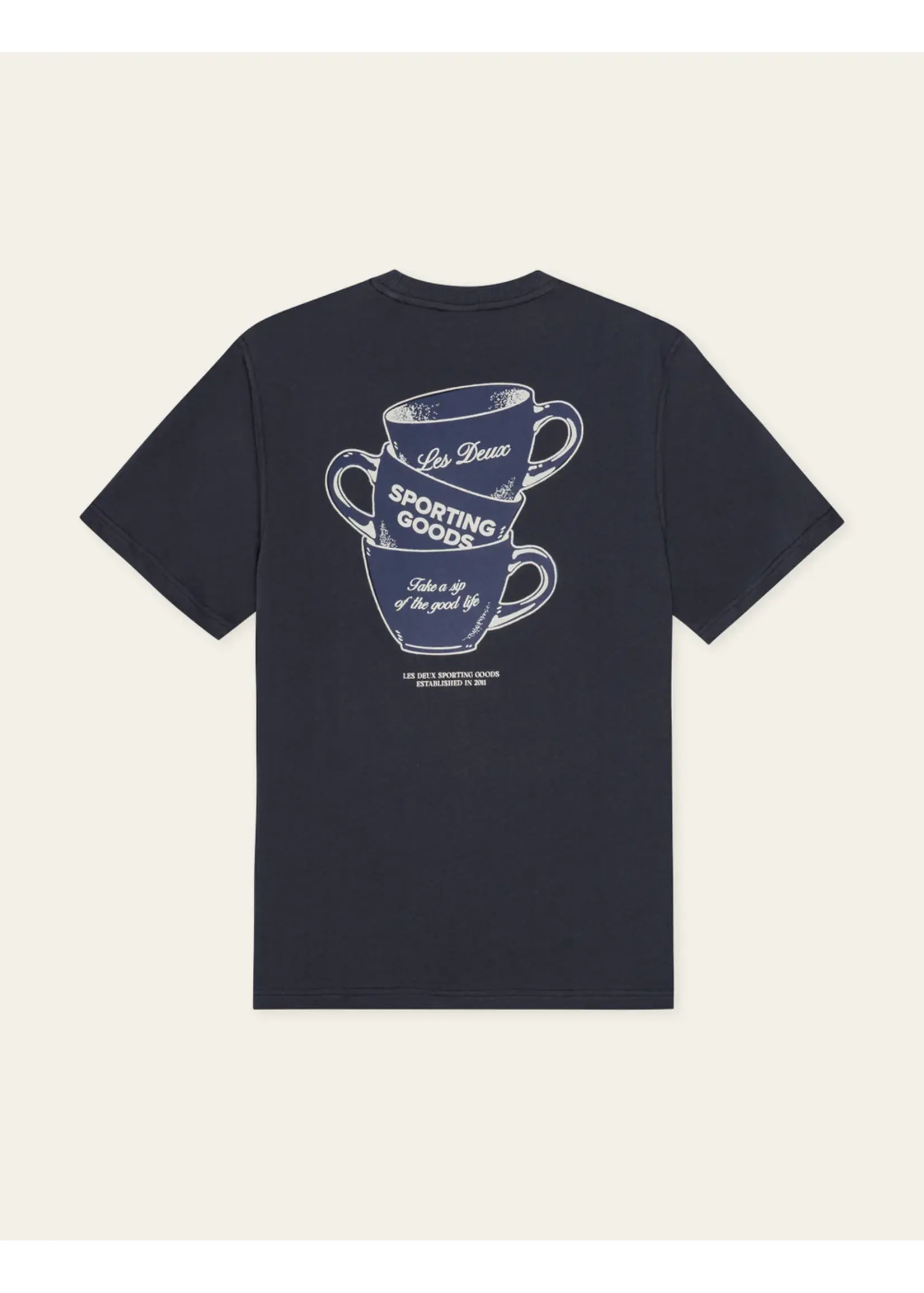 Les Deux Les Deux - Ben Artist T-Shirt - Donkermarine