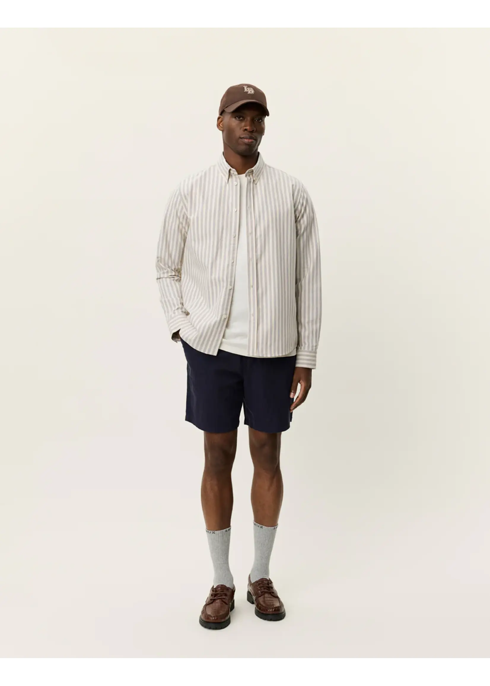 Les Deux Les Deux - Konrad Striped Oxford Shirt - Verschillende kleuren verkrijgbaar