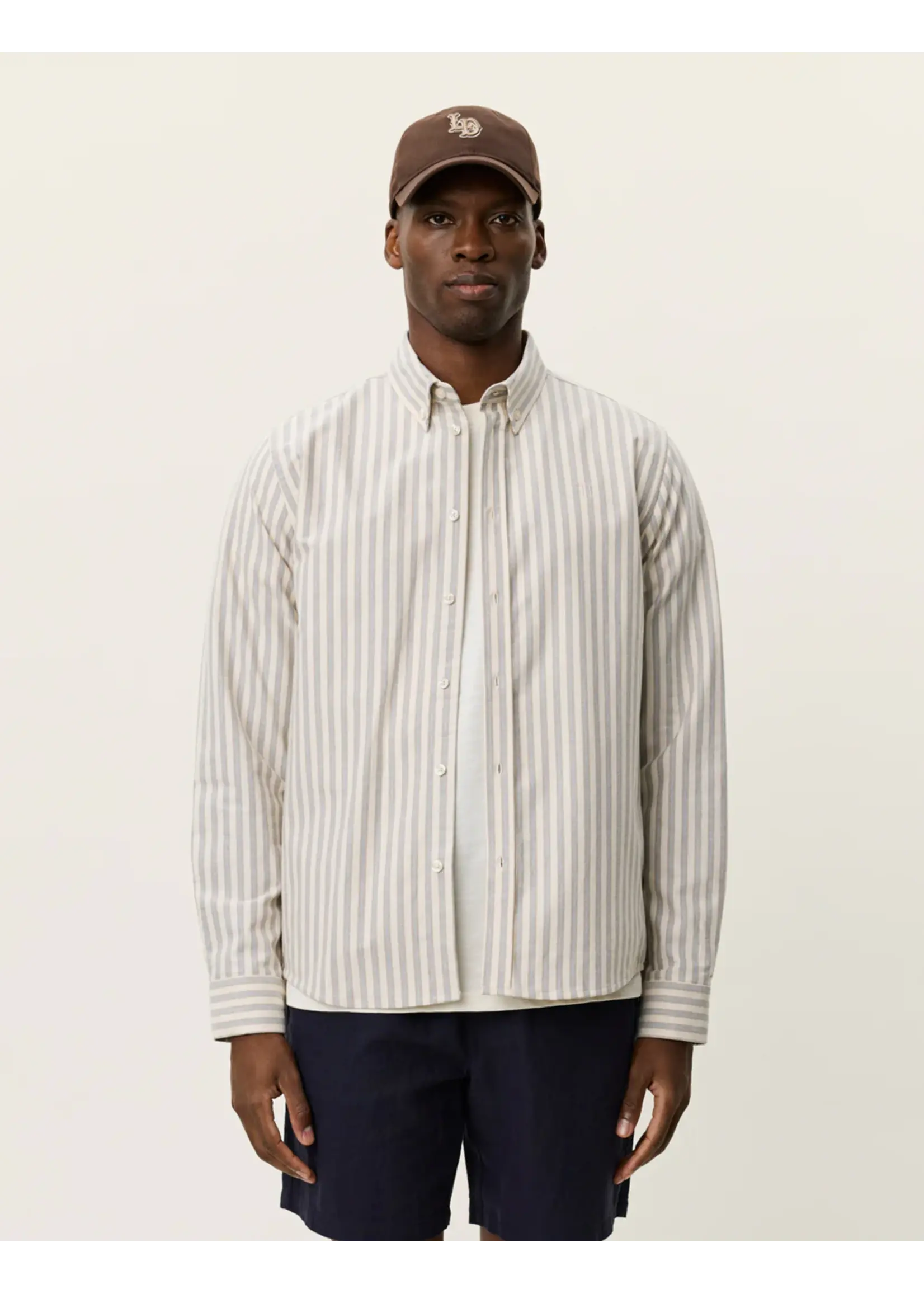 Les Deux Les Deux - Konrad Striped Oxford Shirt - Verschillende kleuren verkrijgbaar