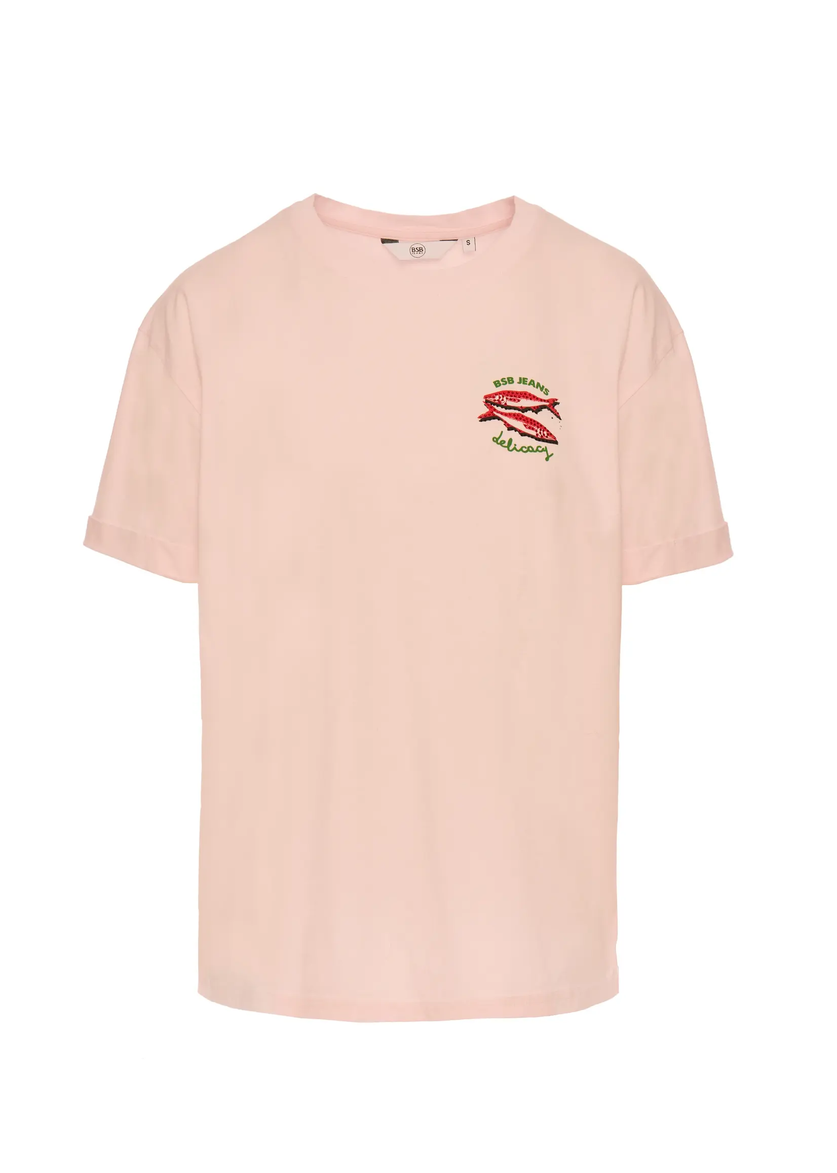 BSB BSB - T-shirt Sardines - Lichtroze