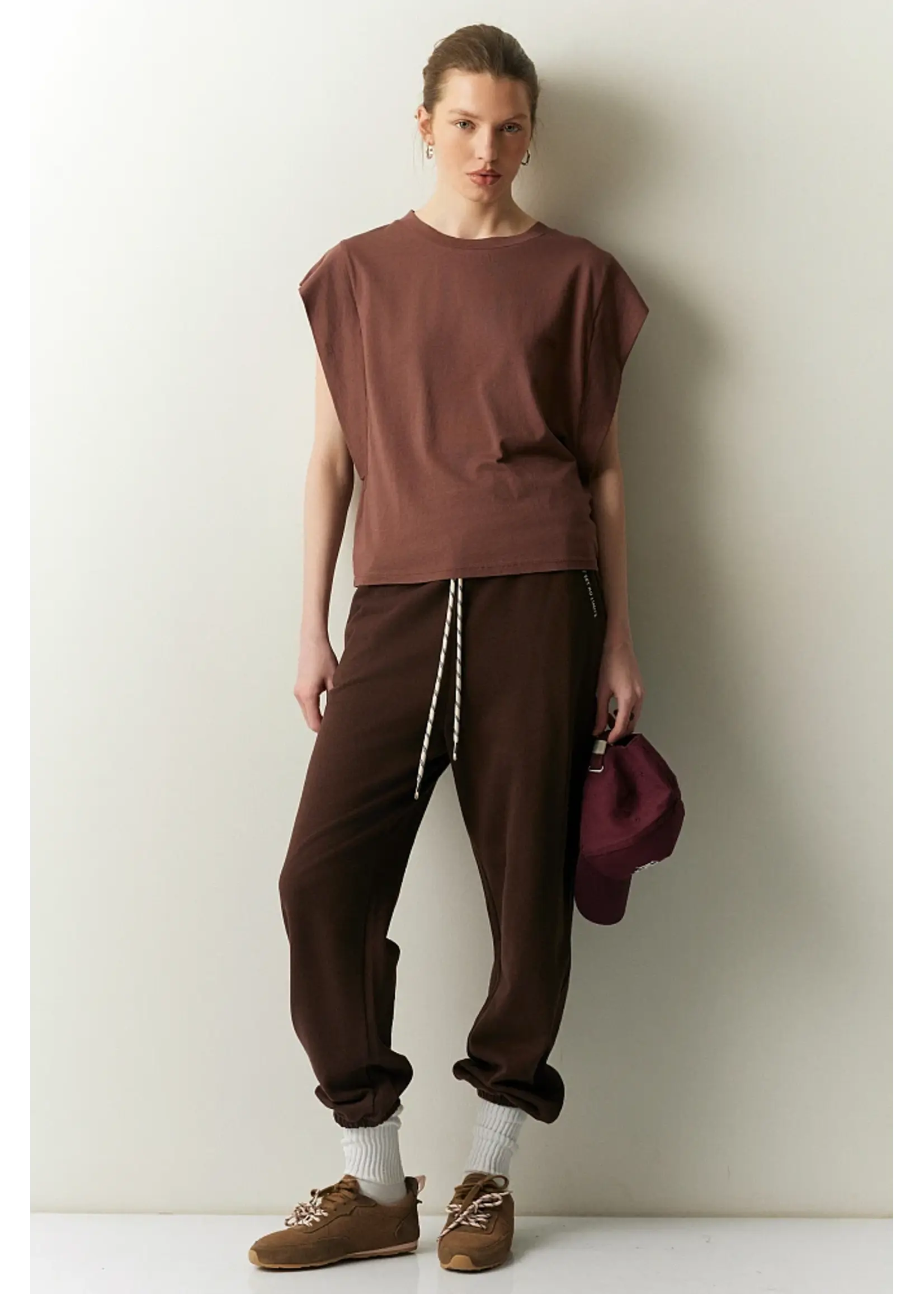 BSB BSB - Top  Wijde Mouw - Chocolade