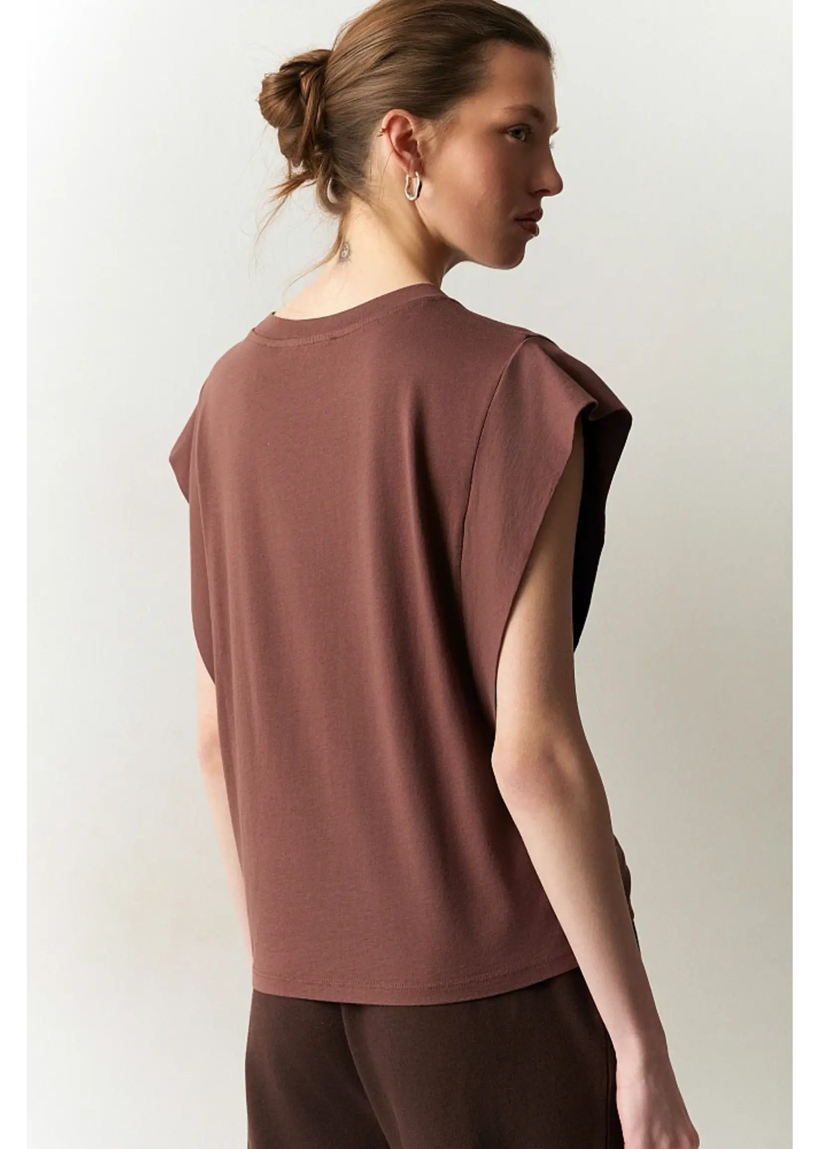 BSB BSB - Top  Wijde Mouw - Chocolade