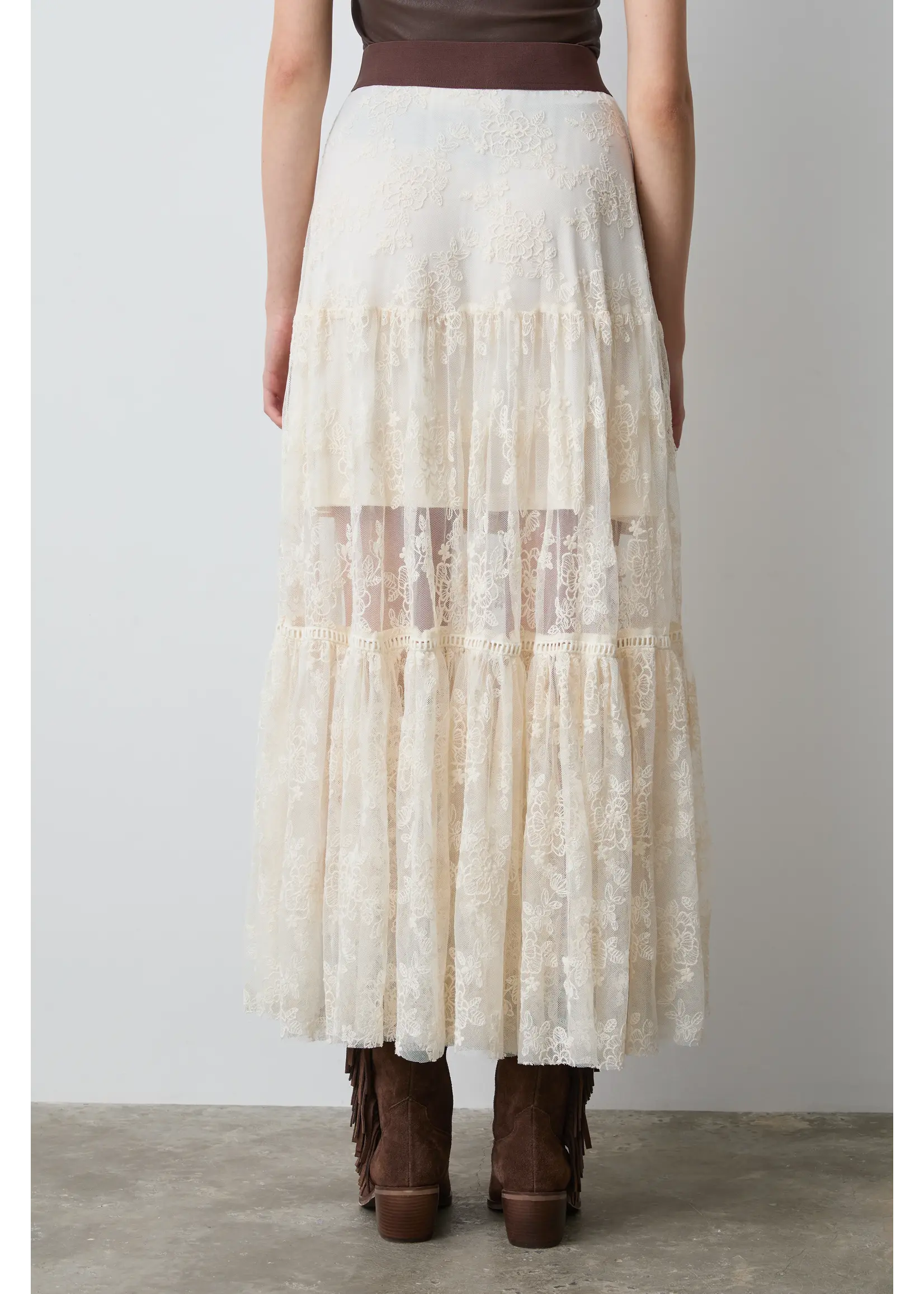 BSB BSB - Maxi Rok Kant - Vanille