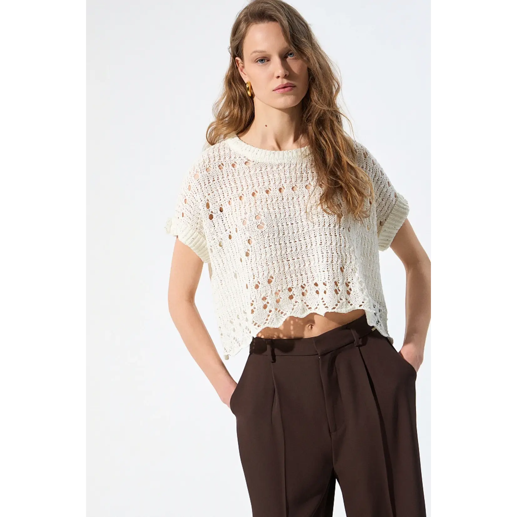 BSB BSB - Corchet Top - Wit