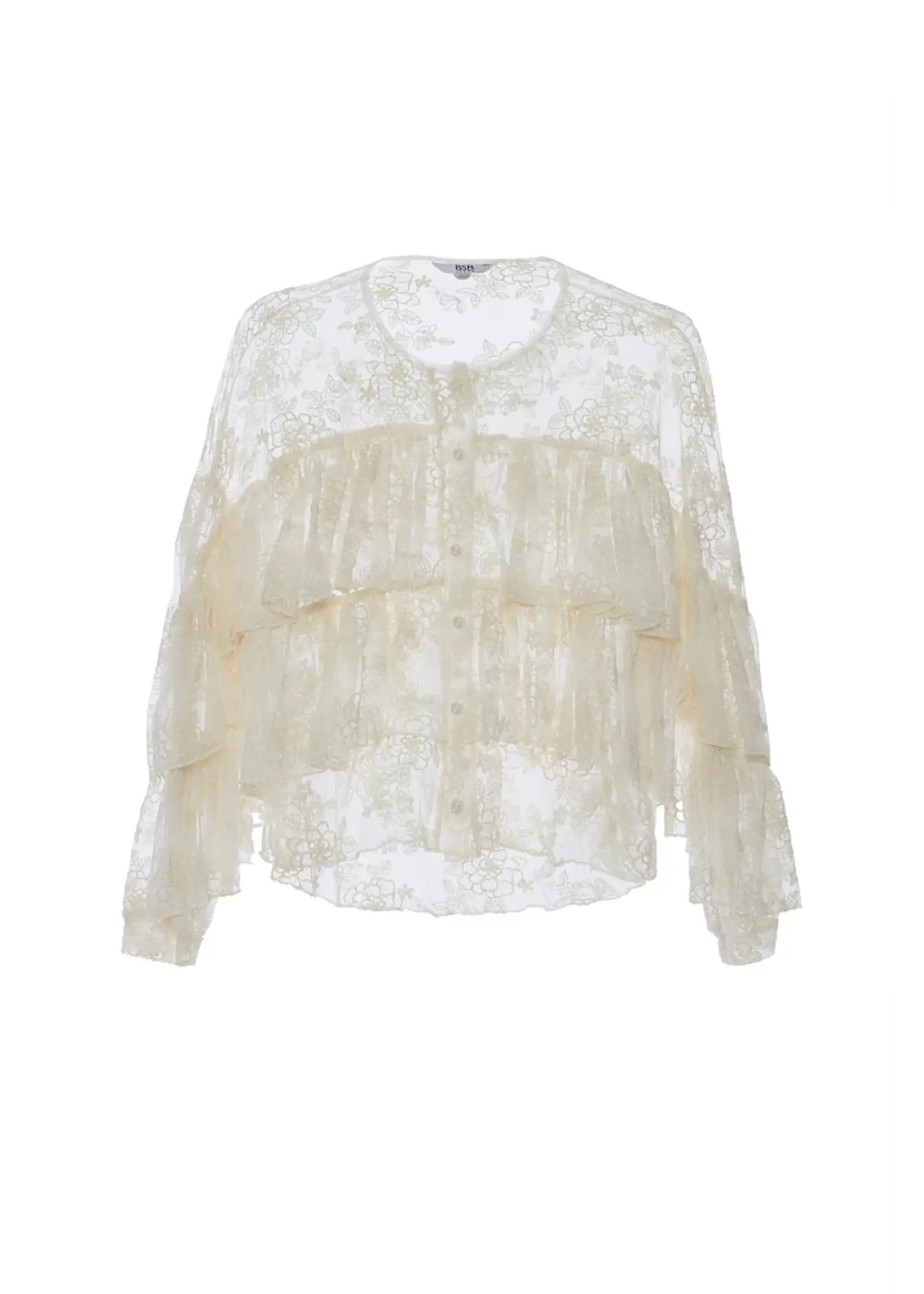 BSB BSB - Blouse met Kant - Vanille