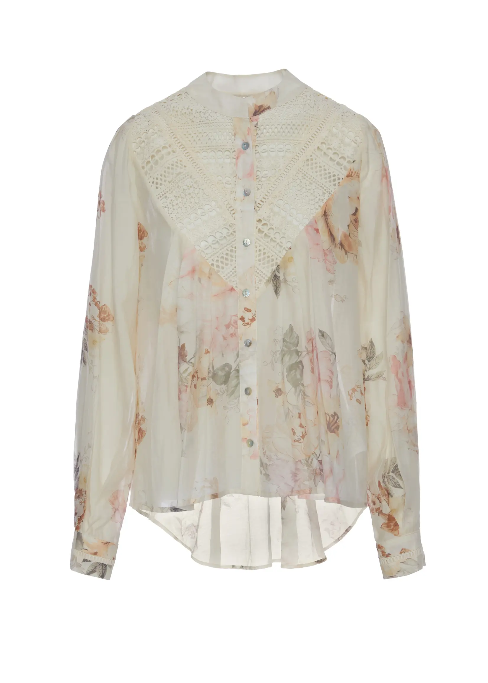 BSB BSB - Florale Blouse - Ivoor