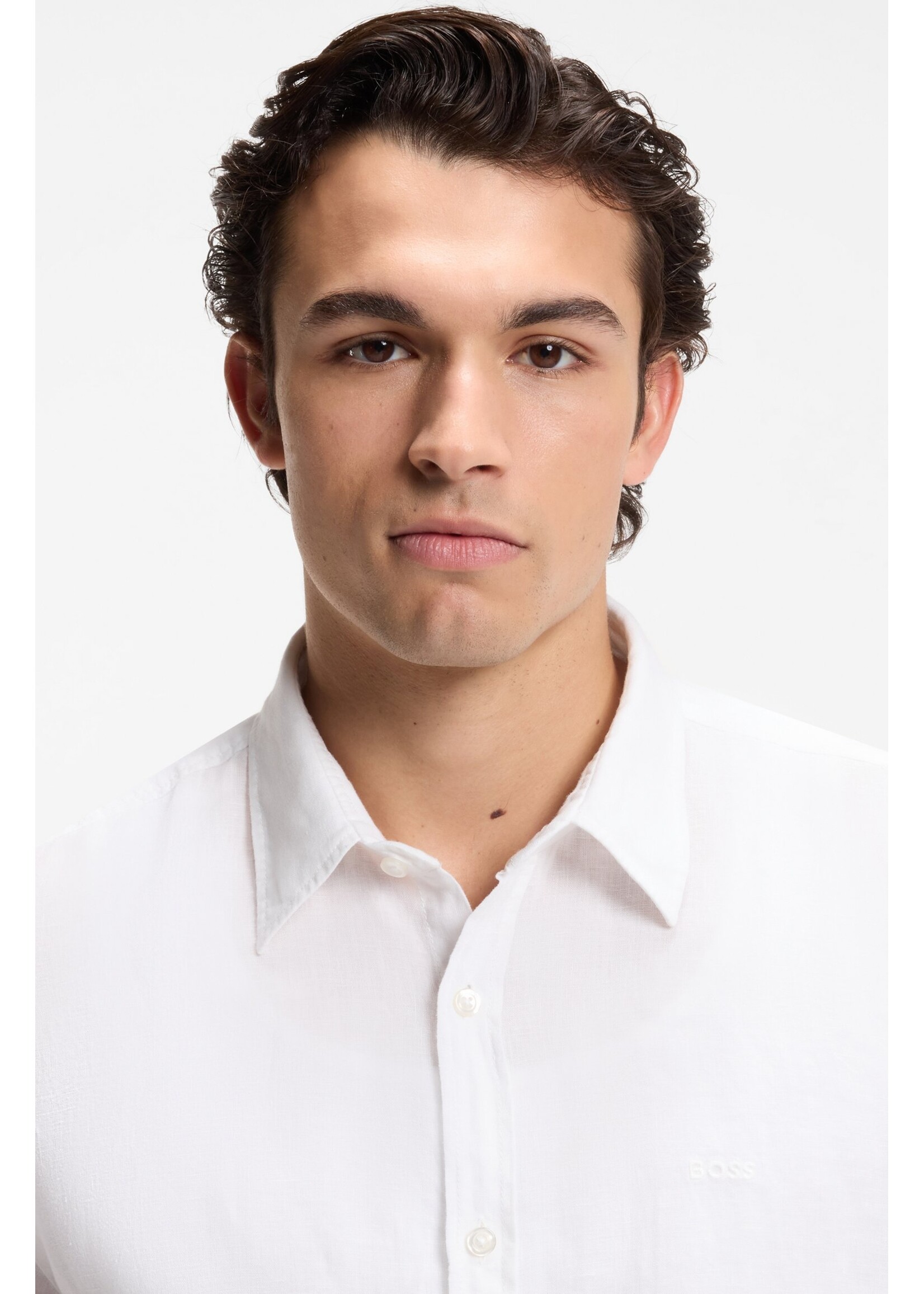 BOSS BOSS - Relegant Linnen  Hemd - Wit