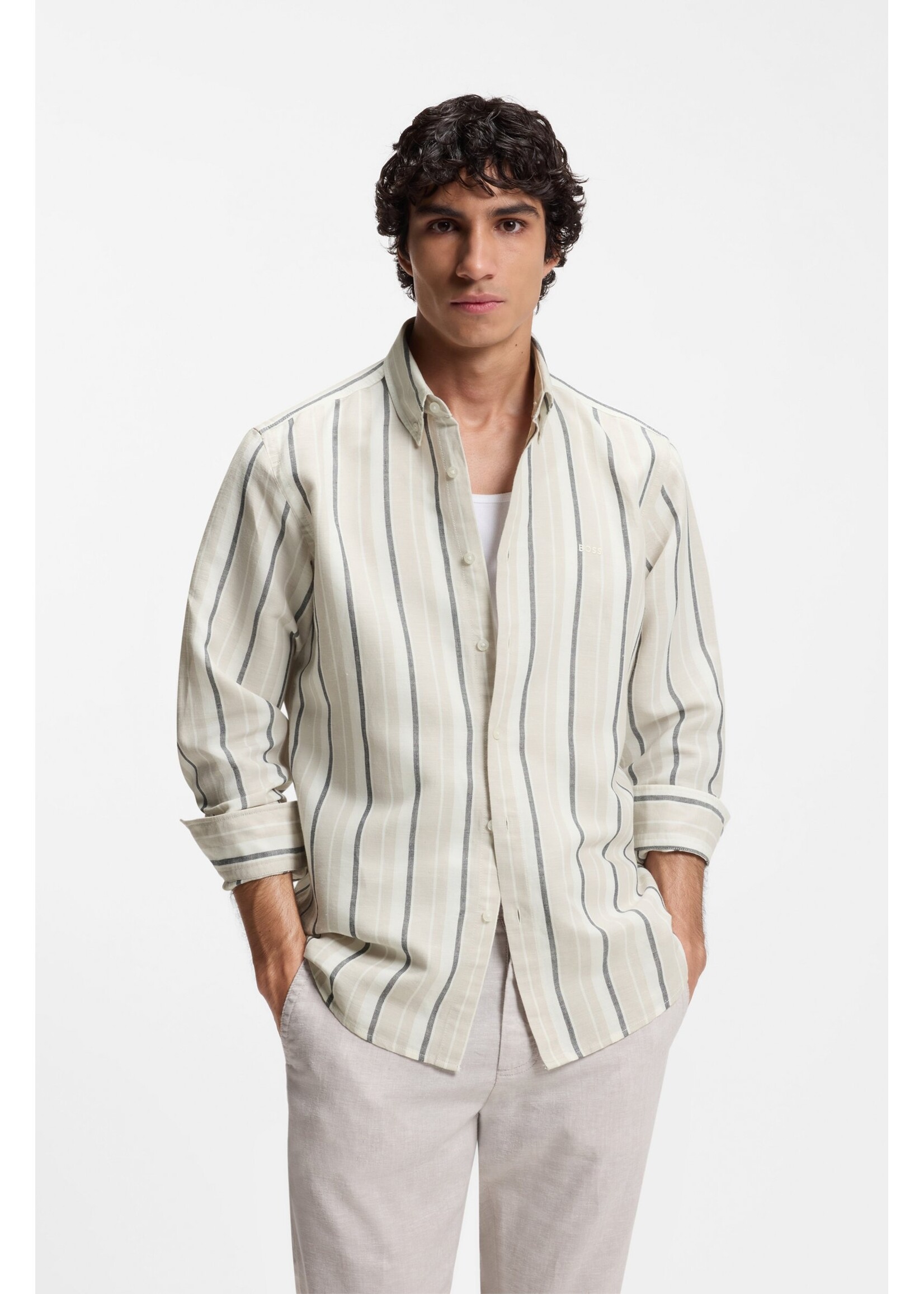 BOSS BOSS - Ricoplus Hemd - Grijs