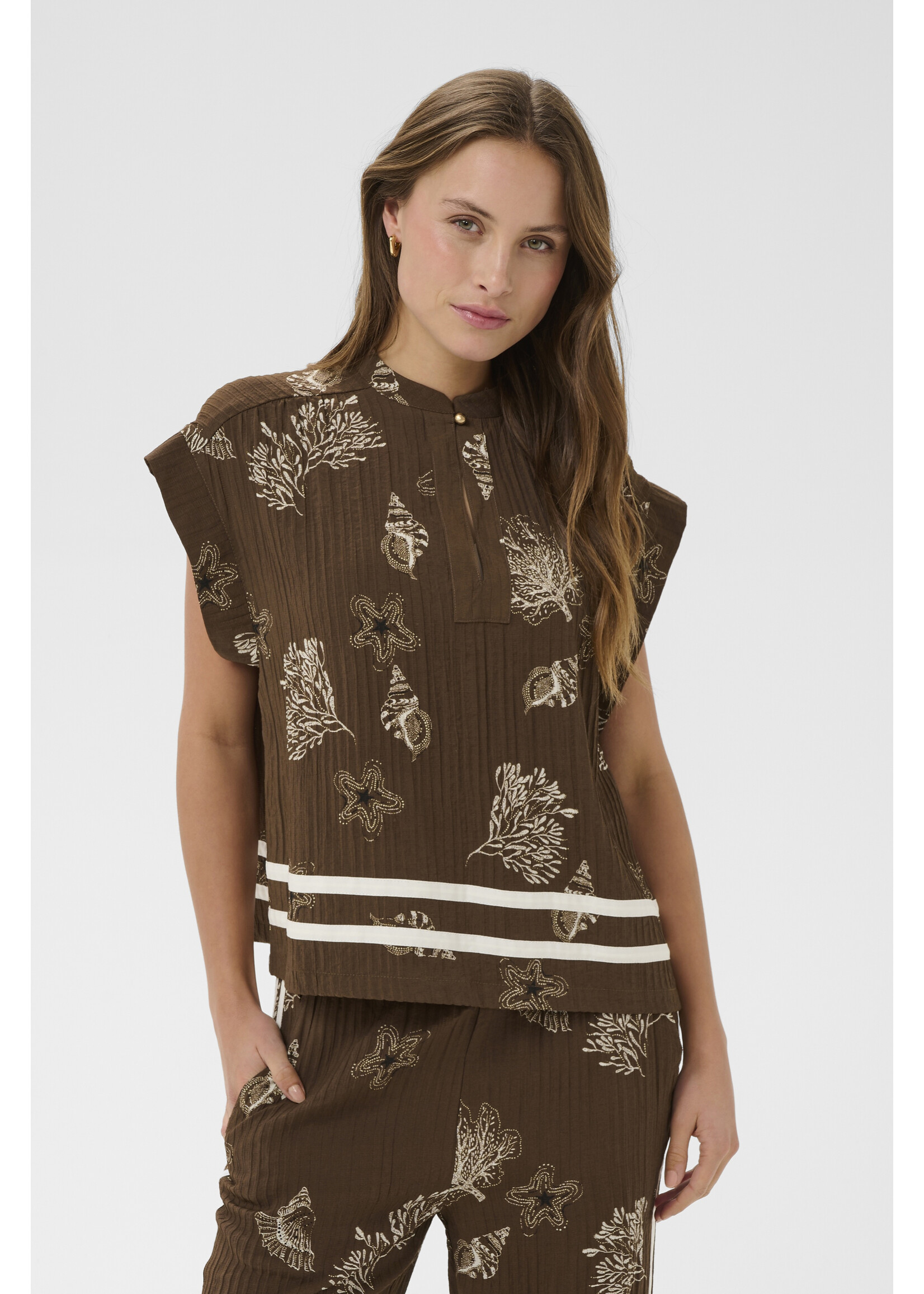 Saint Tropez Saint Tropez - RosashellSZ Blouse - Bruin