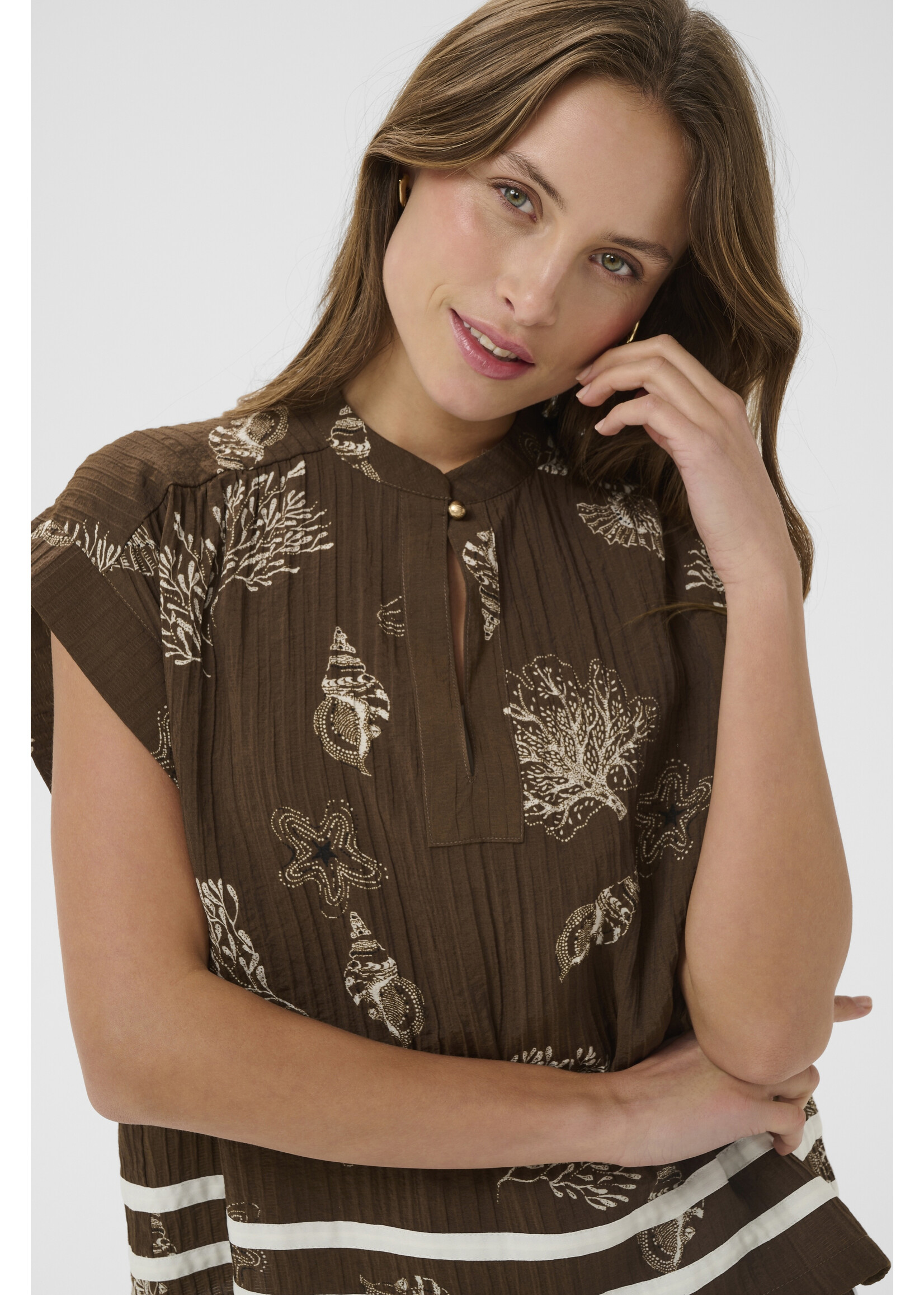 Saint Tropez Saint Tropez - RosashellSZ Blouse - Bruin