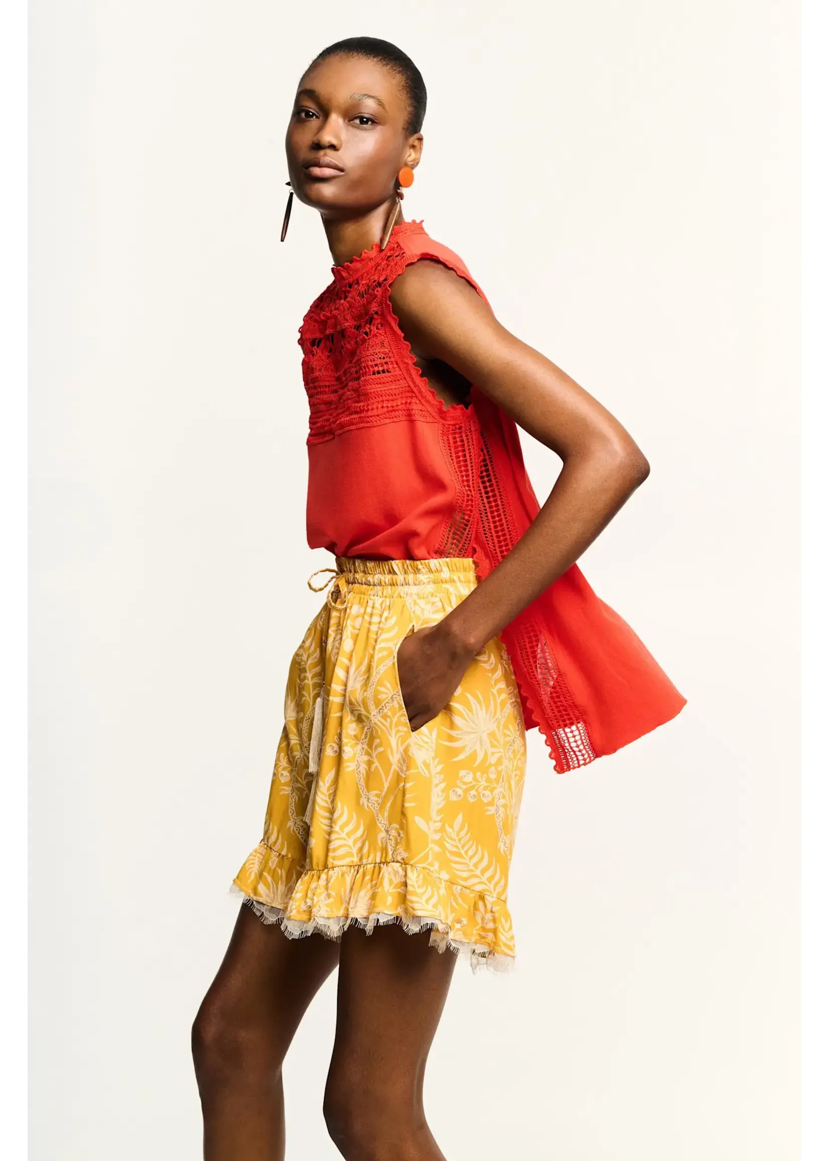 BSB BSB - Top met kant - Rood