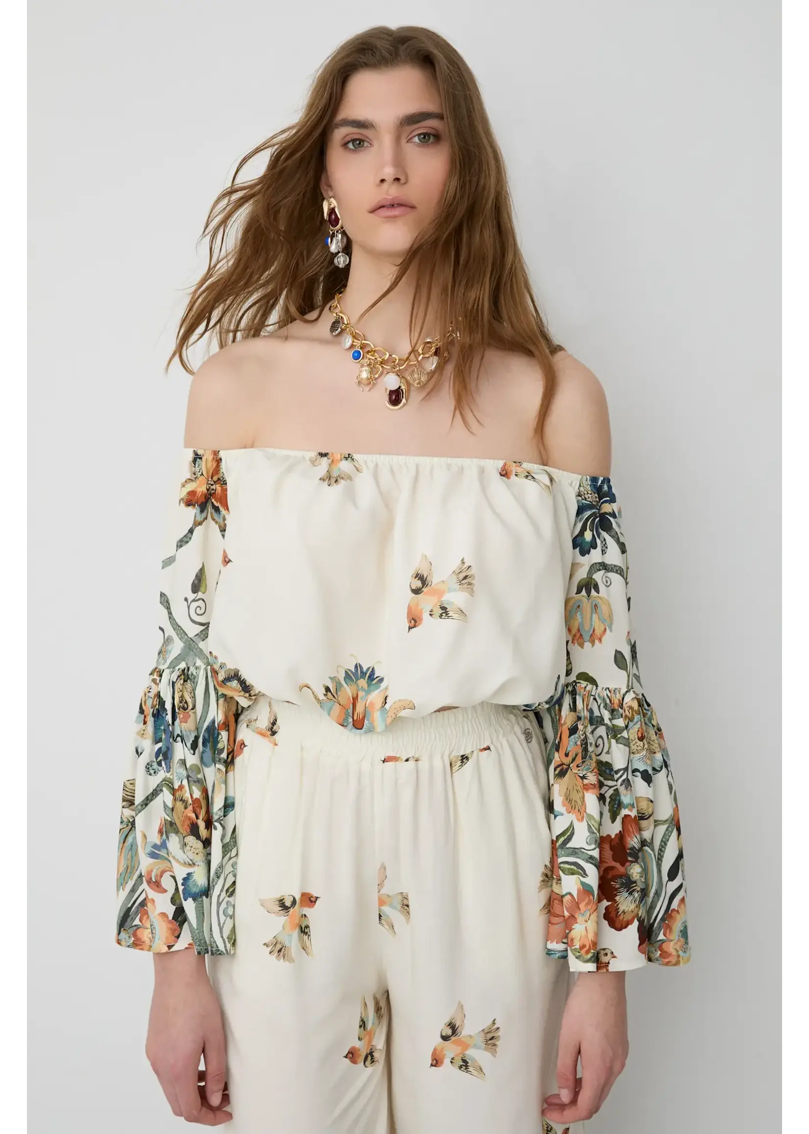 BSB BSB - Off-shoulder Blouse - Ivoor