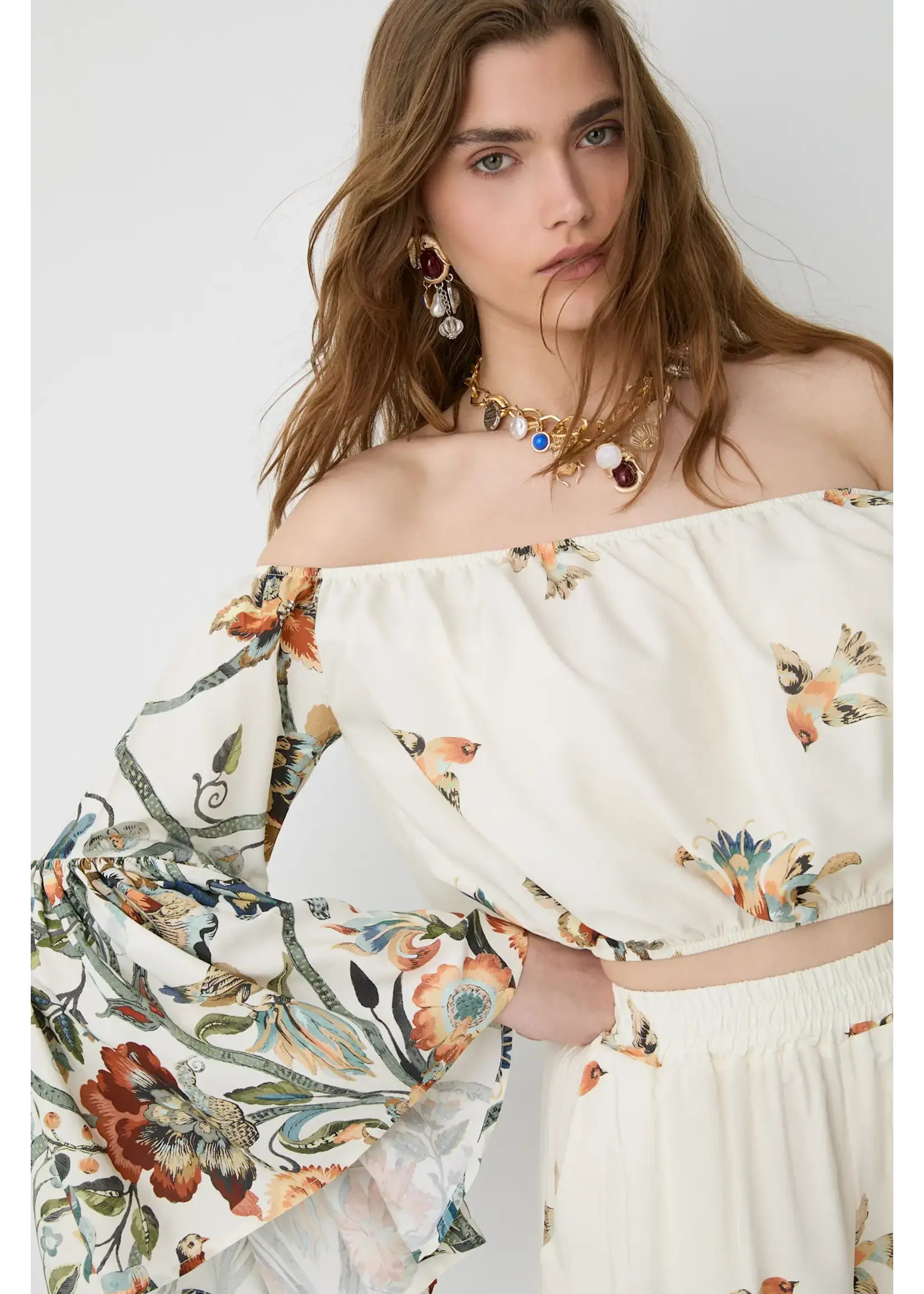 BSB BSB - Off-shoulder Blouse - Ivoor