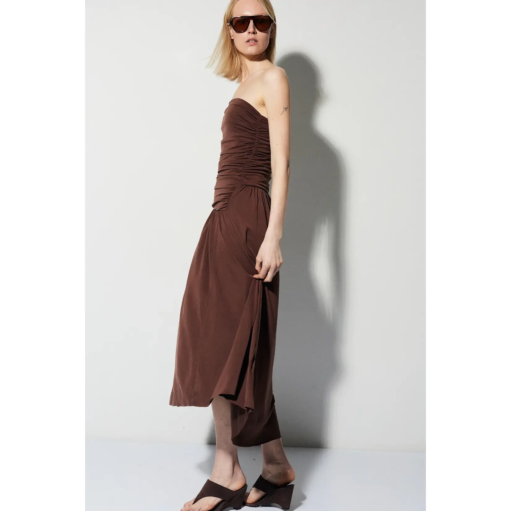 BSB BSB - Midi Jurk - Chocolade