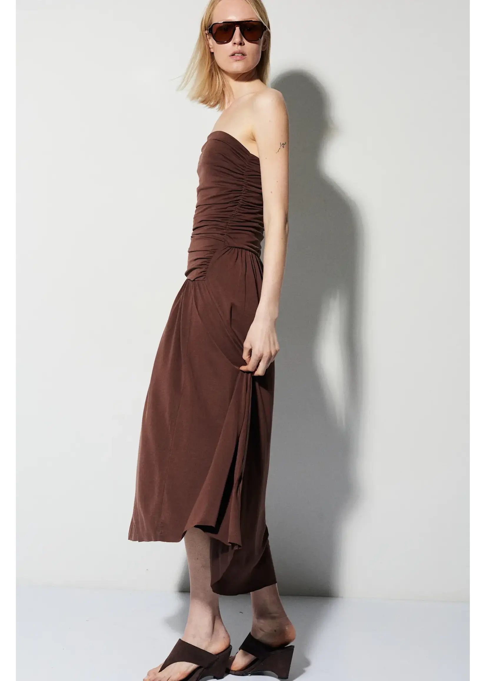 BSB BSB - Midi Jurk - Chocolade