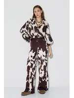 BSB BSB - Broek met Print - Chocolade