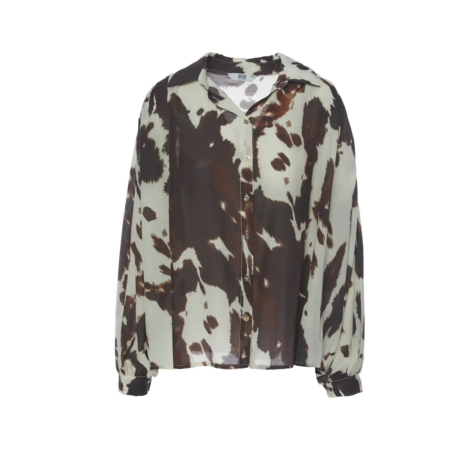 BSB BSB - Blouse met print - Chocolade