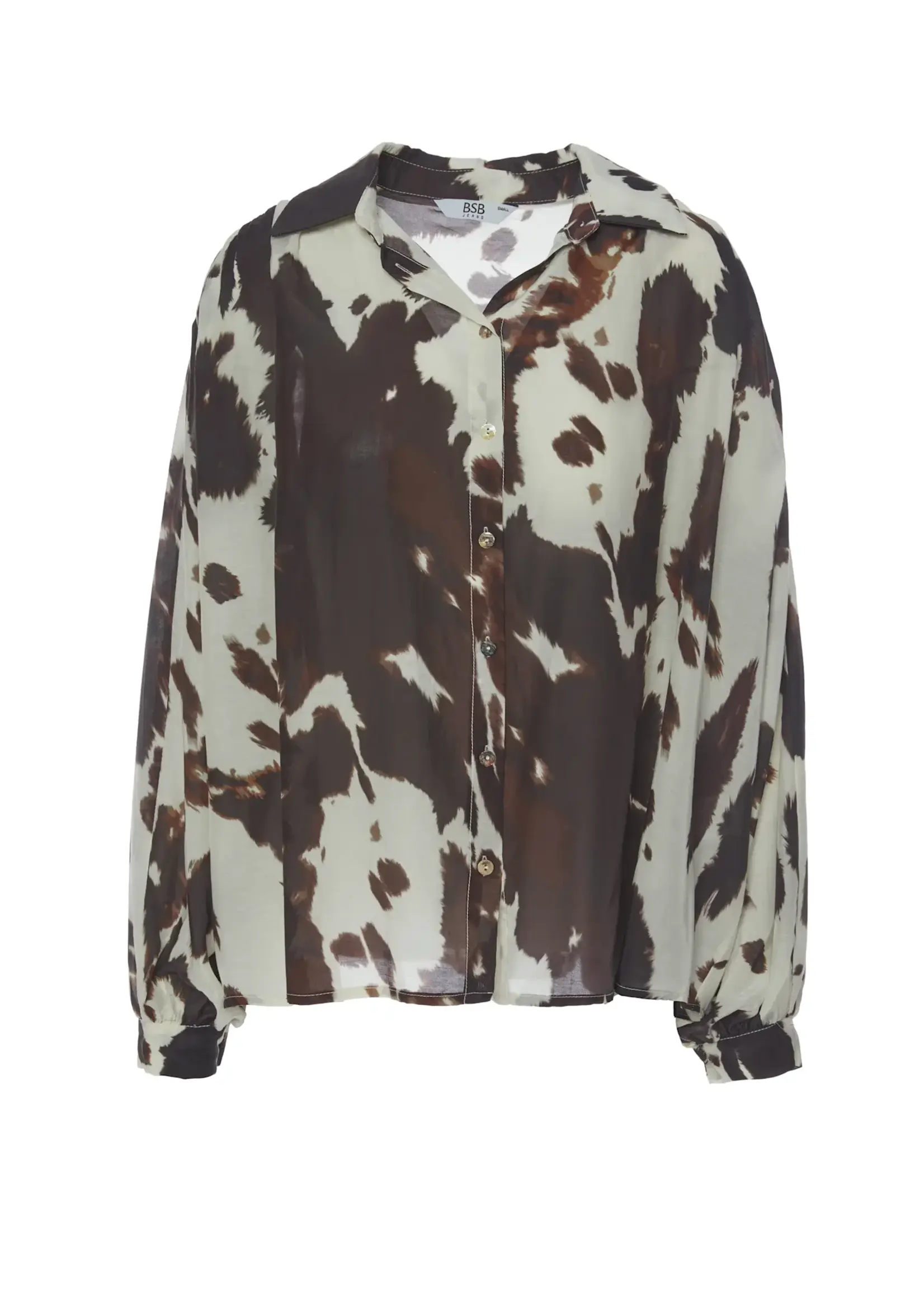 BSB BSB - Blouse met print - Chocolade