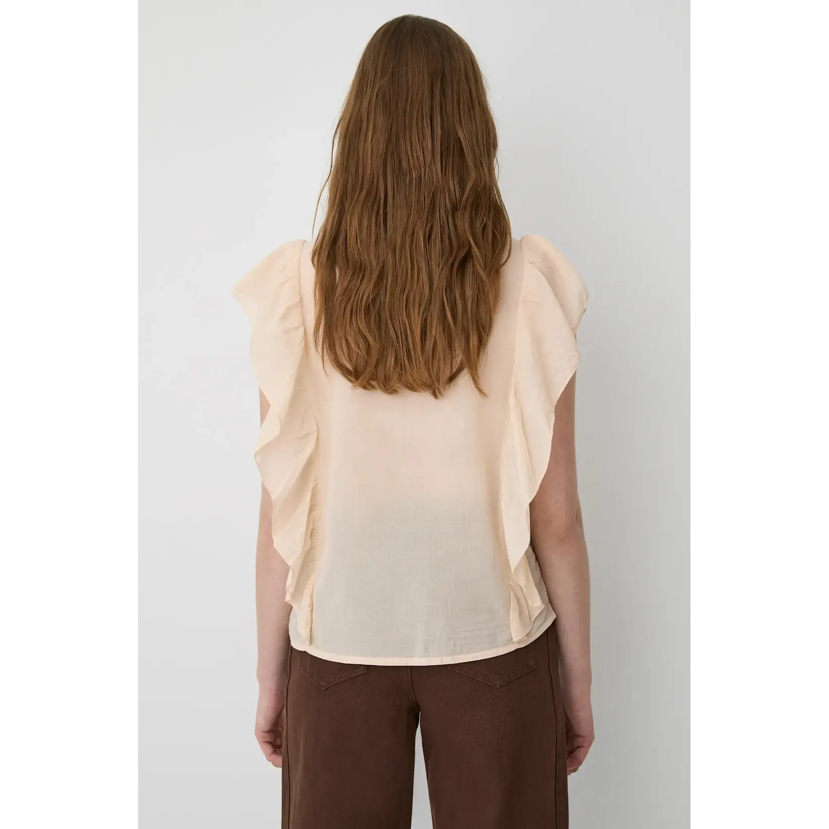 BSB BSB - Blouse met ruches - Lichtroze