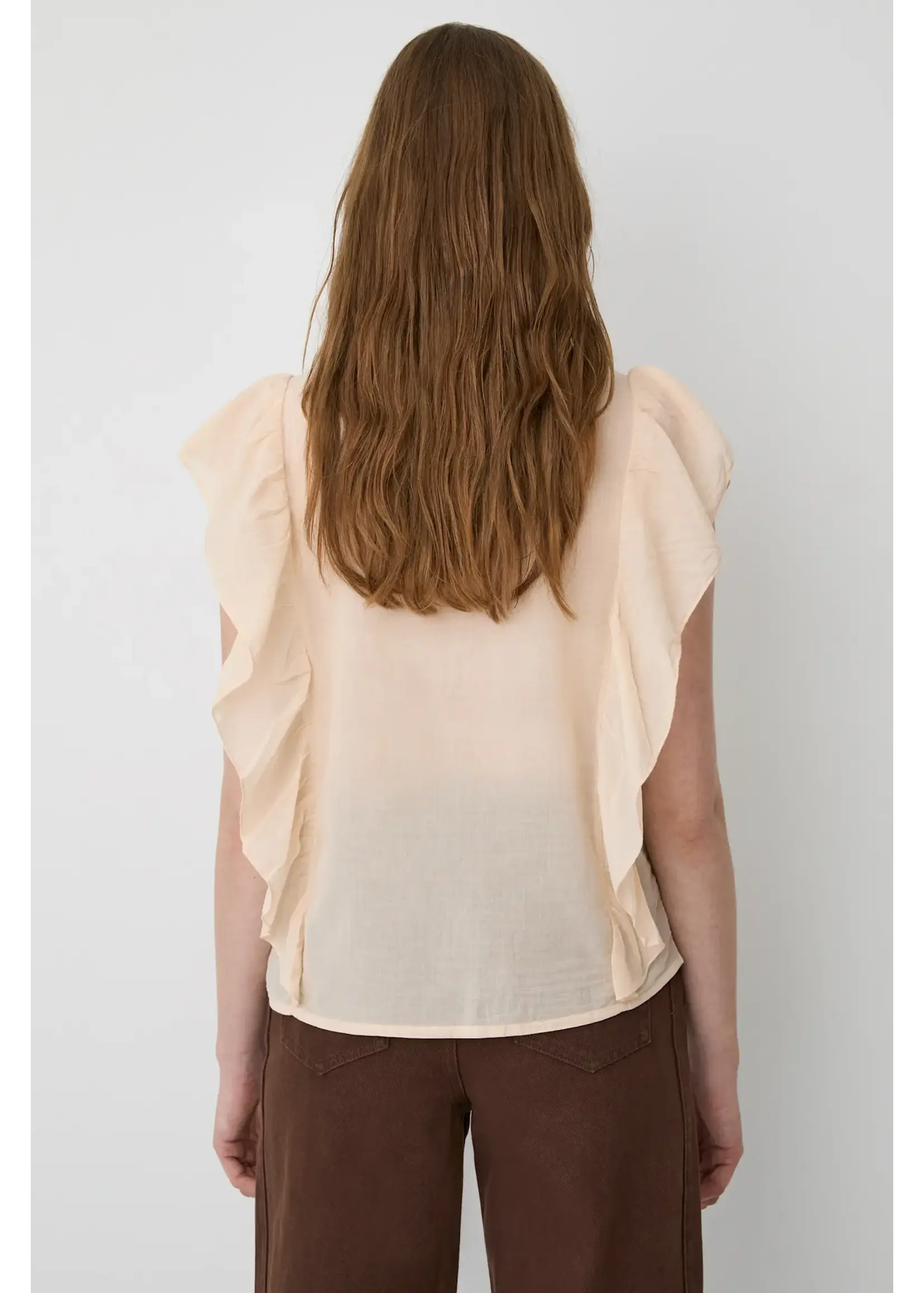 BSB BSB - Blouse met ruches - Lichtroze