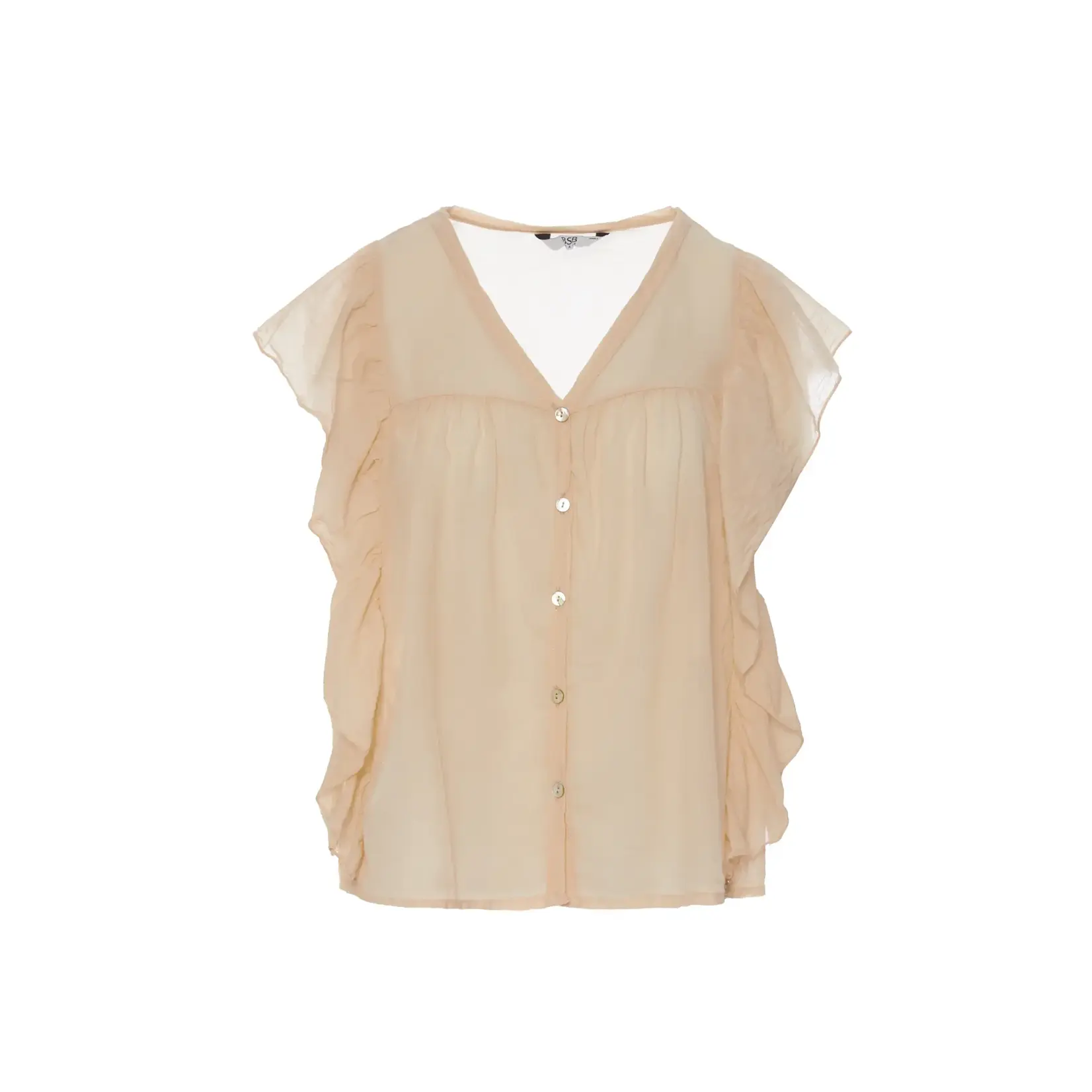 BSB BSB - Blouse met ruches - Lichtroze