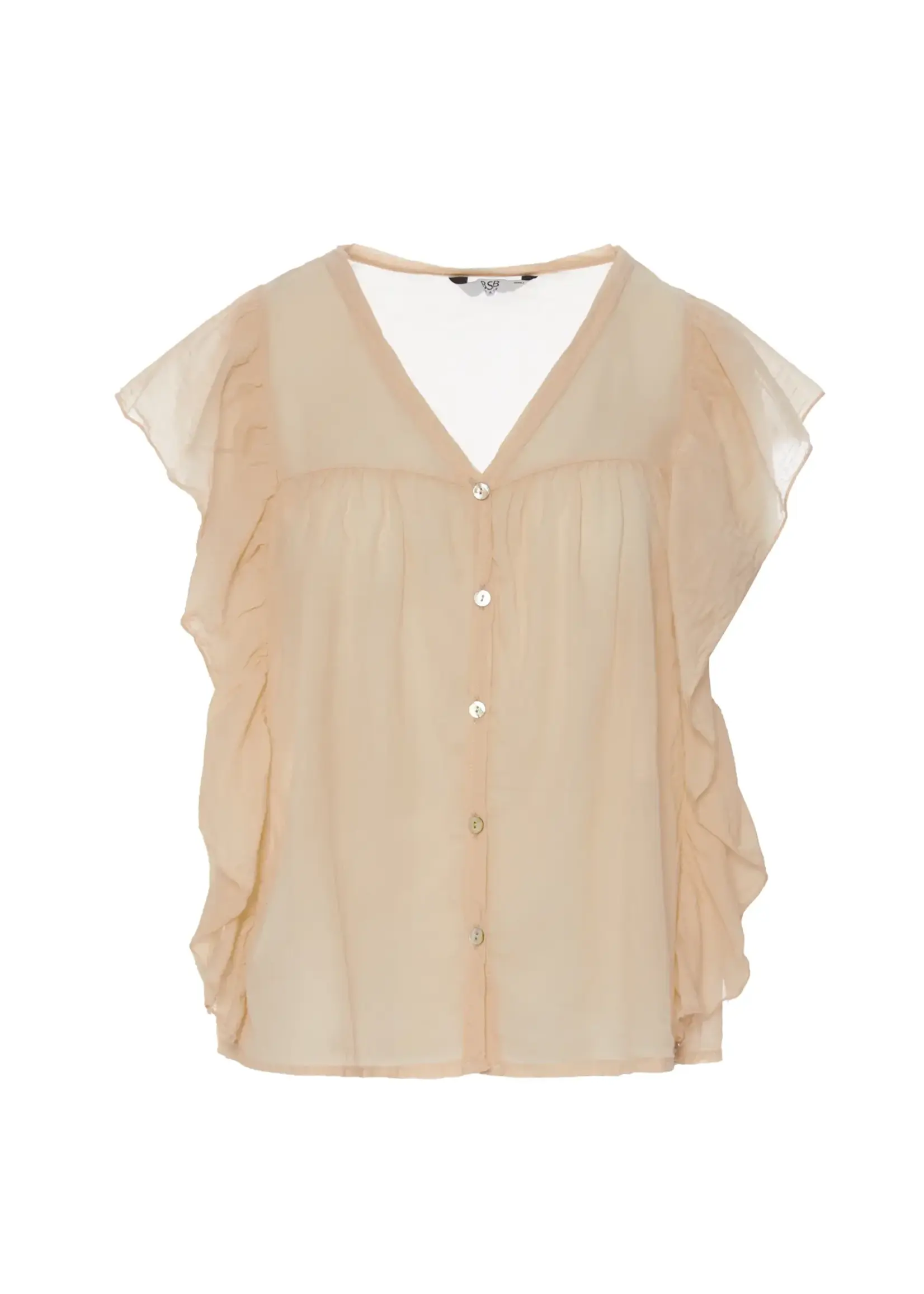 BSB BSB - Blouse met ruches - Lichtroze