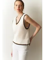 BSB BSB - Mouwloze pull - Off White