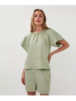 Esqualo Esqualo - Linnen Blouse - Soft Green