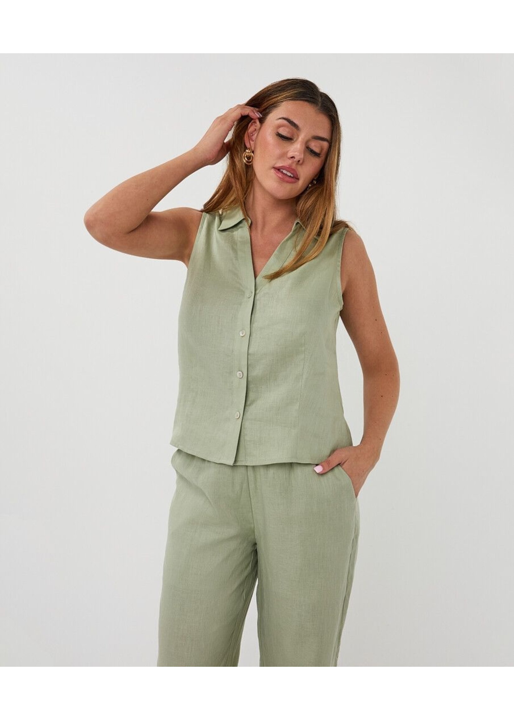 Esqualo Esqualo - Linnen Blouse - Verschillende kleuren verkrijgbaar