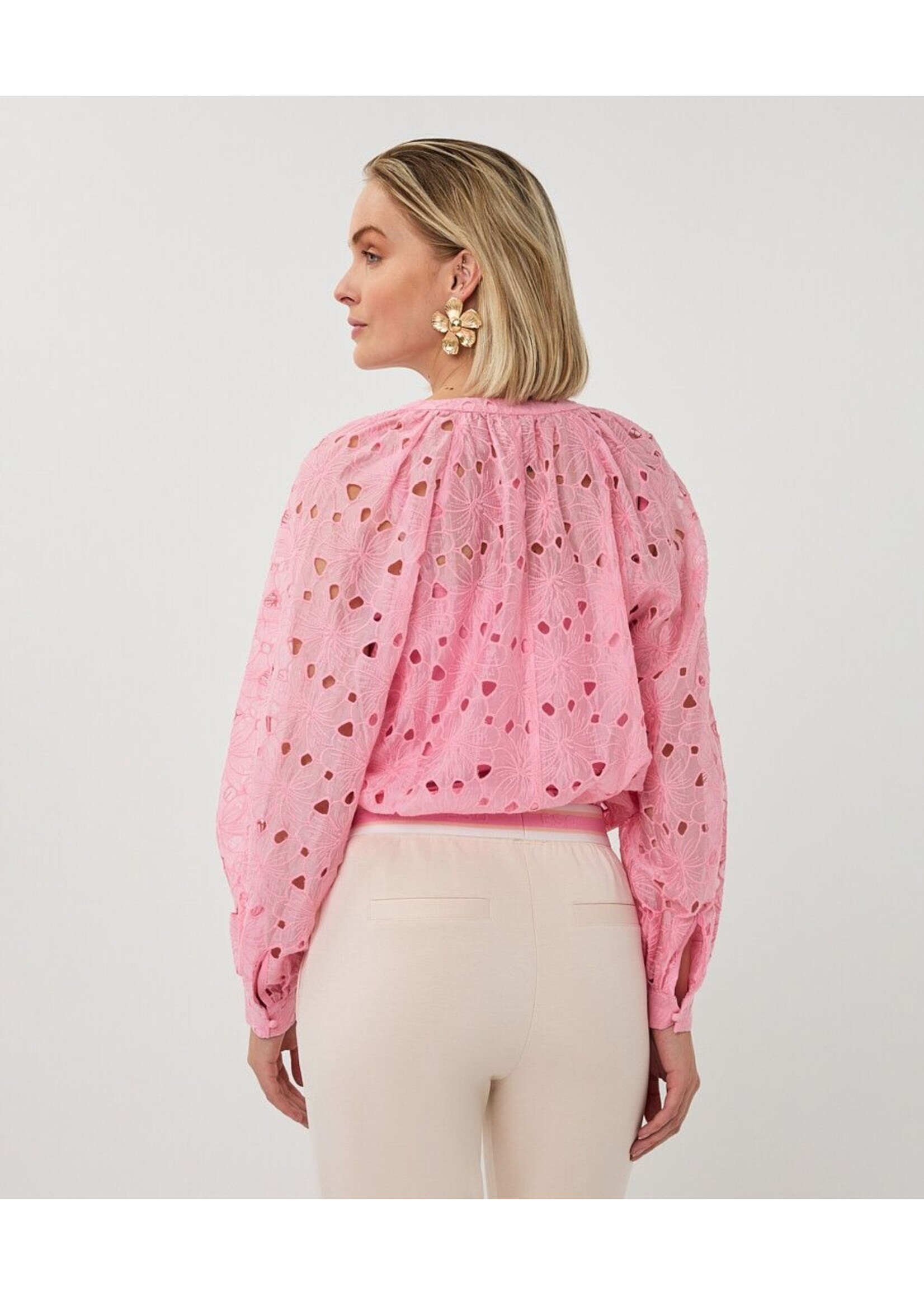 Esqualo Esqualo - Broderie Blouse - Romance Rose