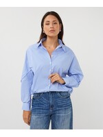 Esqualo Esqualo - Cropped Blouse - Wit/Blauw