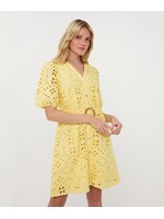 Esqualo Esqualo - Broderie Jurk - Lemon