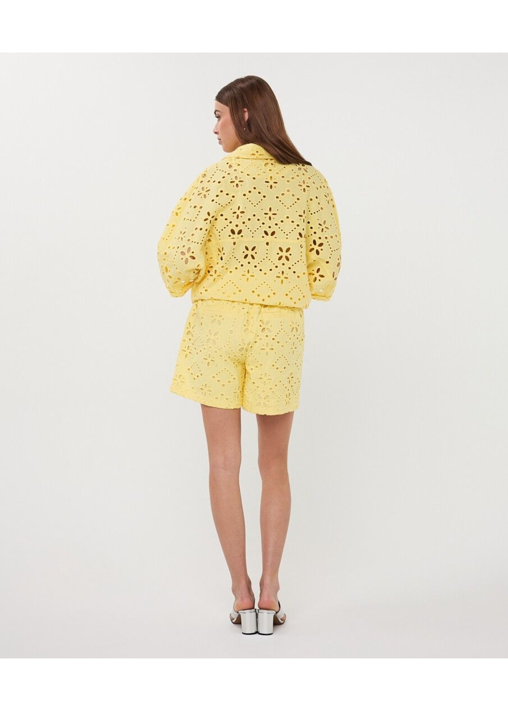 Esqualo Esqualo - Broderie Jacket - Lemon