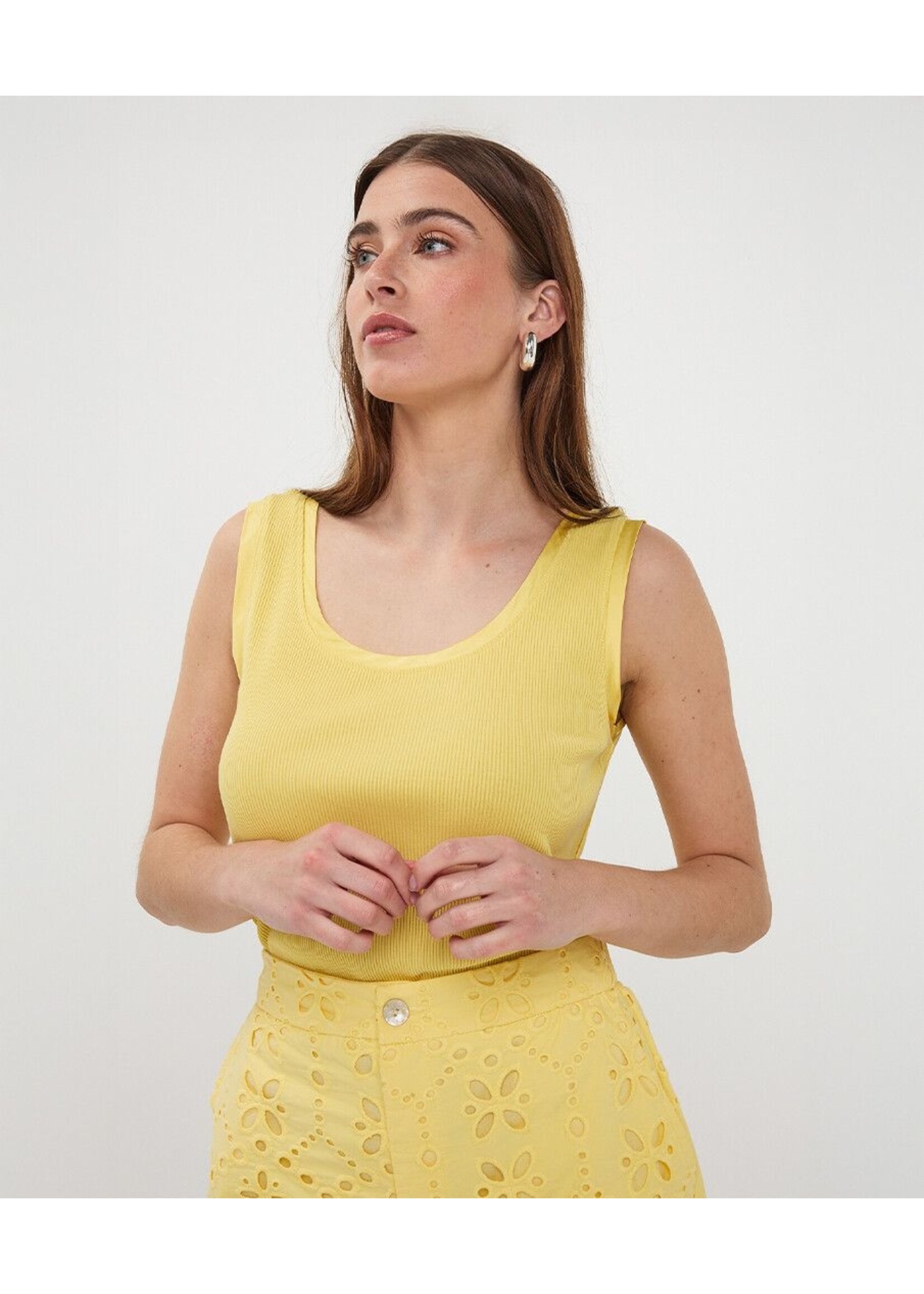 Esqualo Esqualo - Rib Top - Lemon