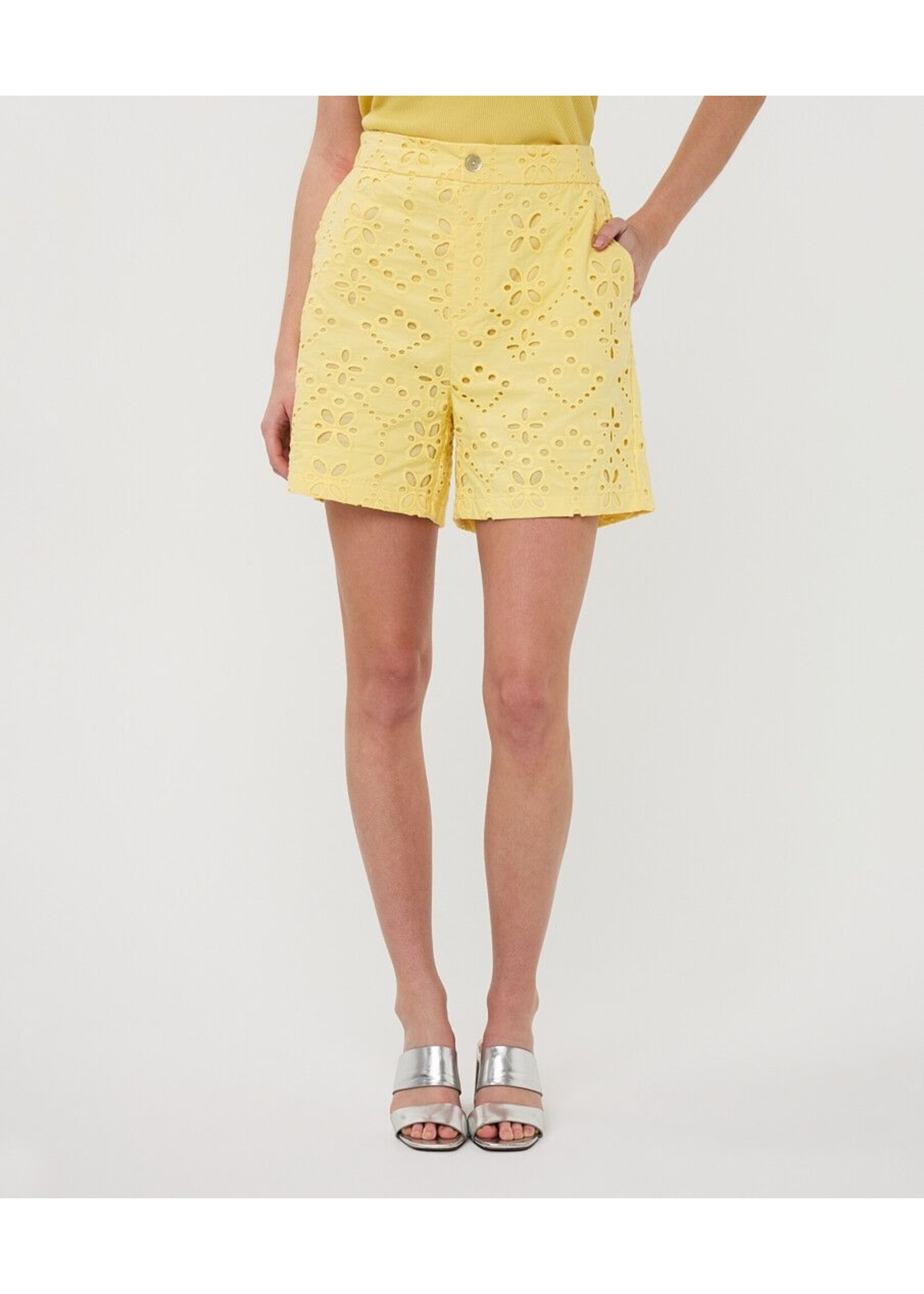 Esqualo Esqualo - Broderie Short - Lemon