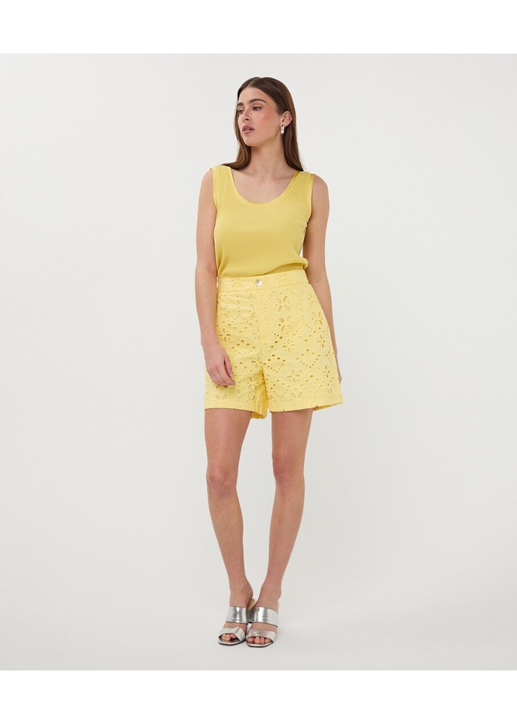 Esqualo Esqualo - Broderie Short - Lemon