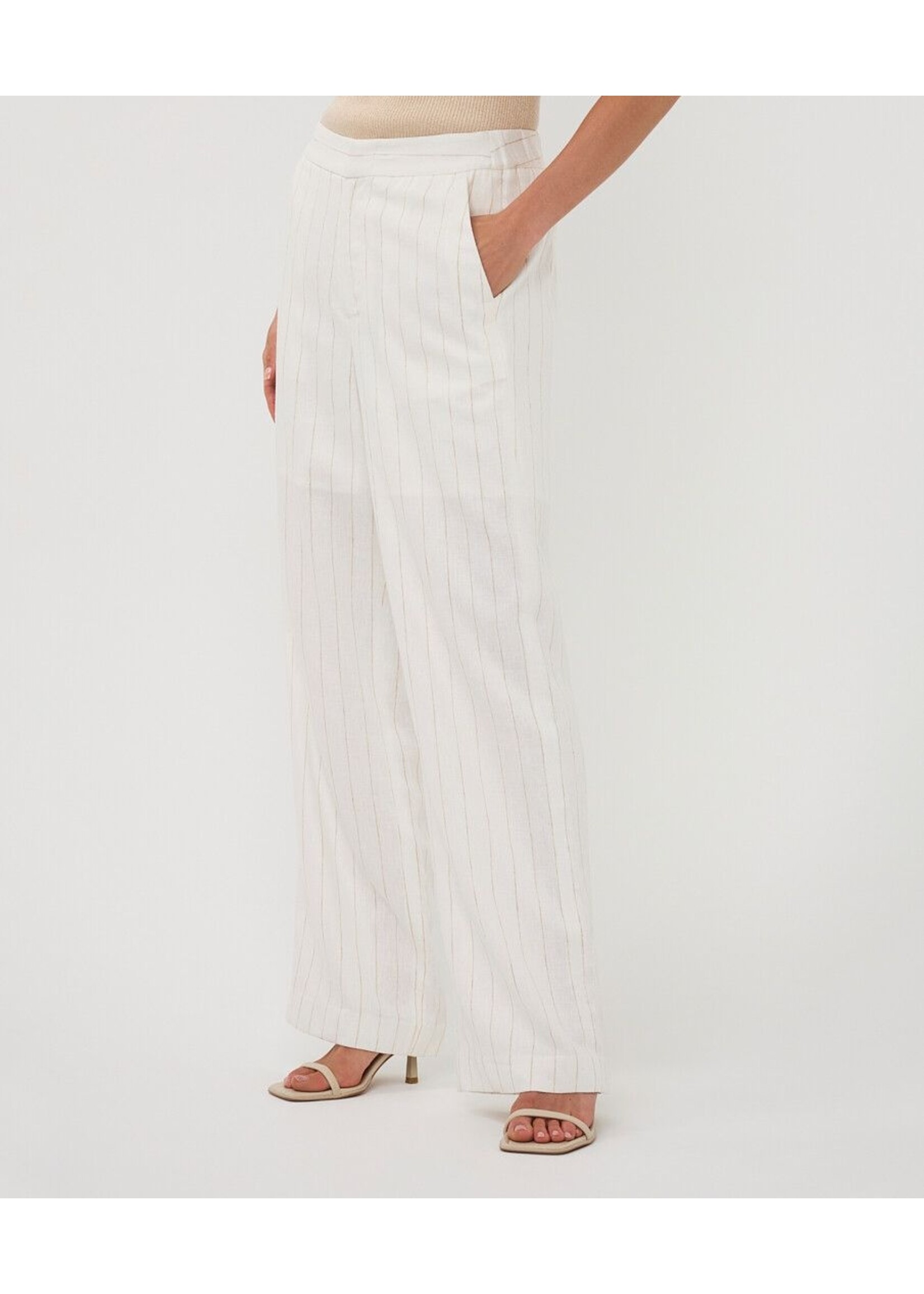 Esqualo Esqualo - Linnen Broek - Off White / Sand