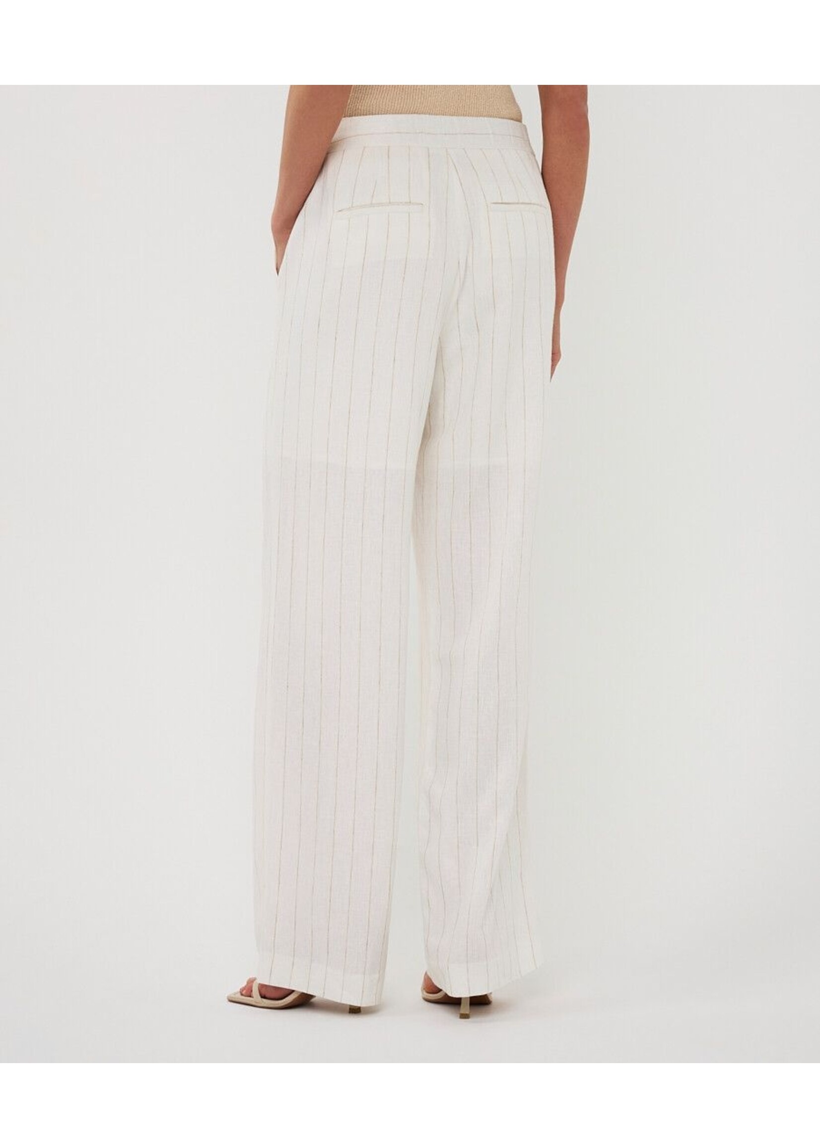 Esqualo Esqualo - Linnen Broek - Off White / Sand