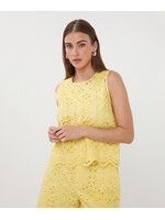 Esqualo Esqualo - Broderie Top - Lemon