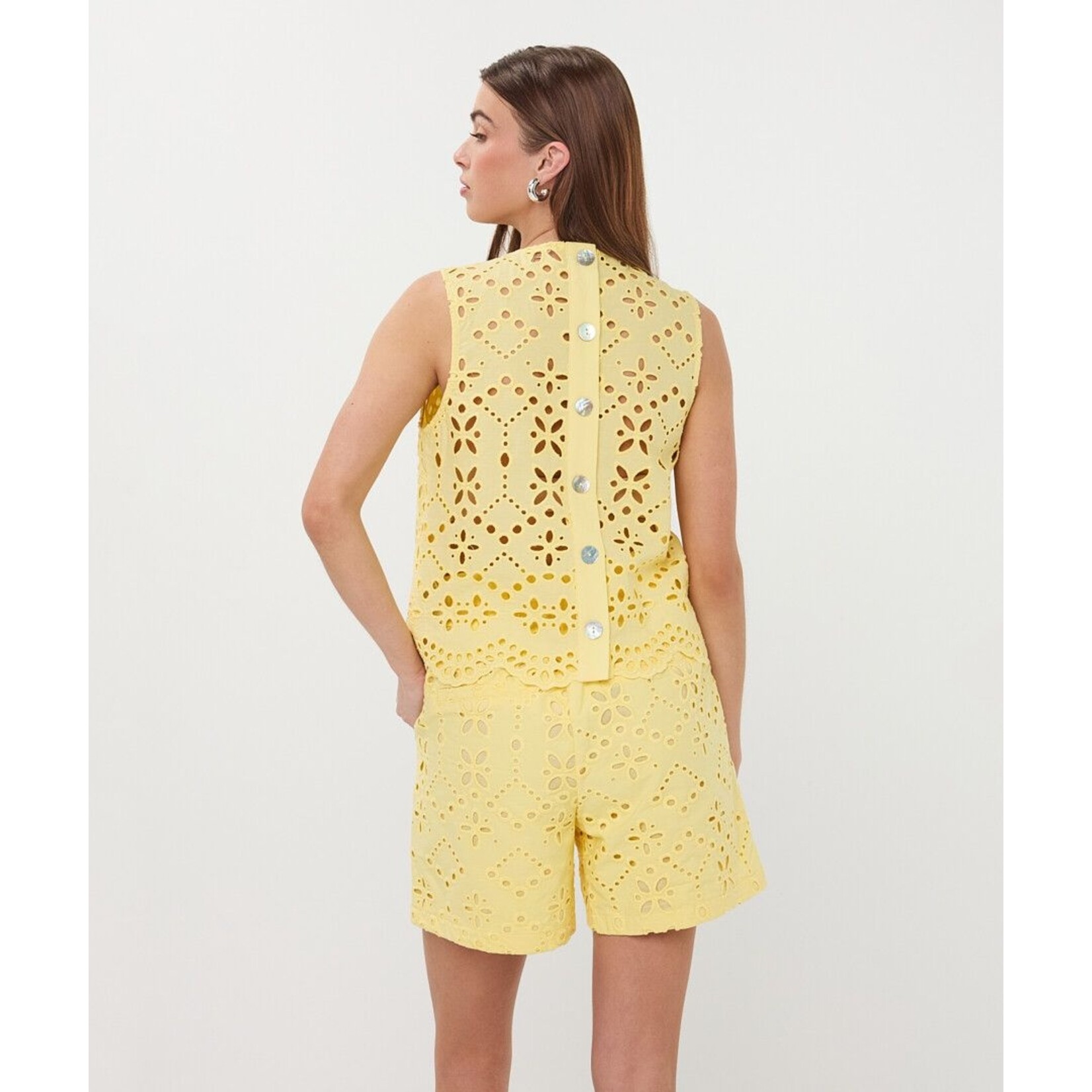 Esqualo Esqualo - Broderie Top - Lemon