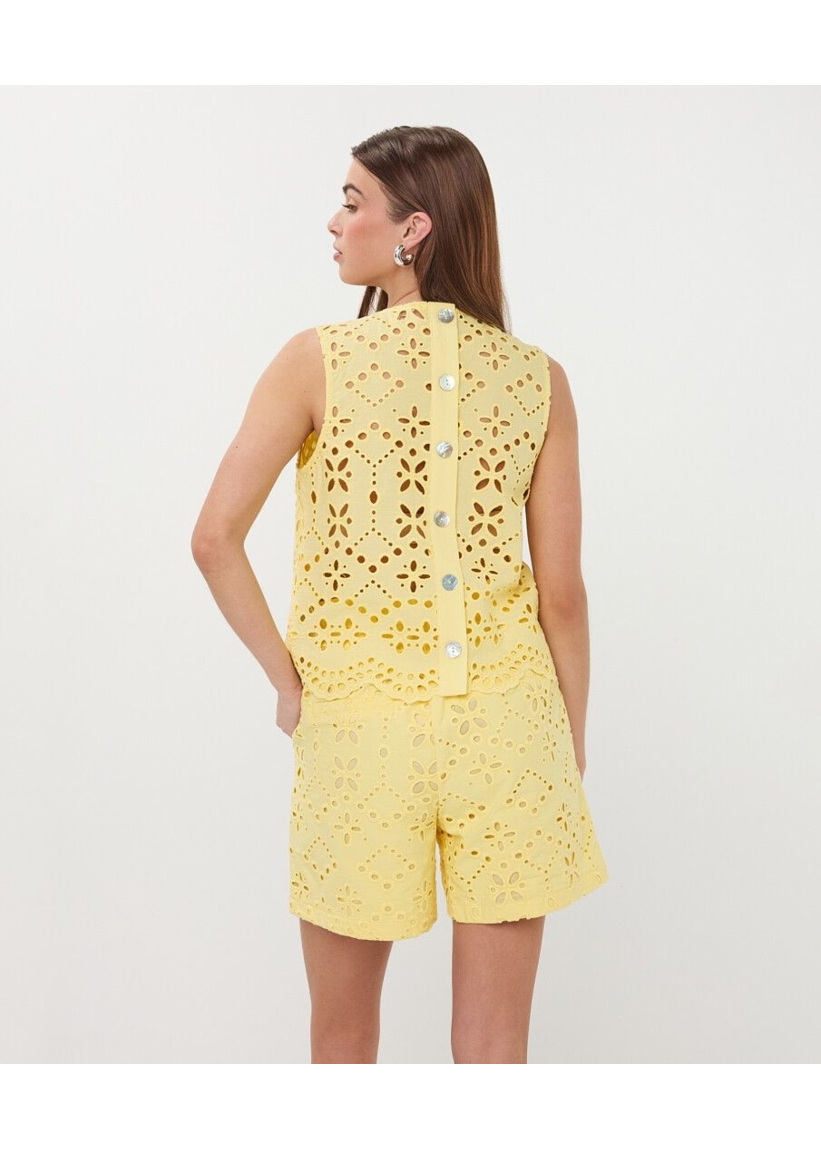 Esqualo Esqualo - Broderie Top - Lemon