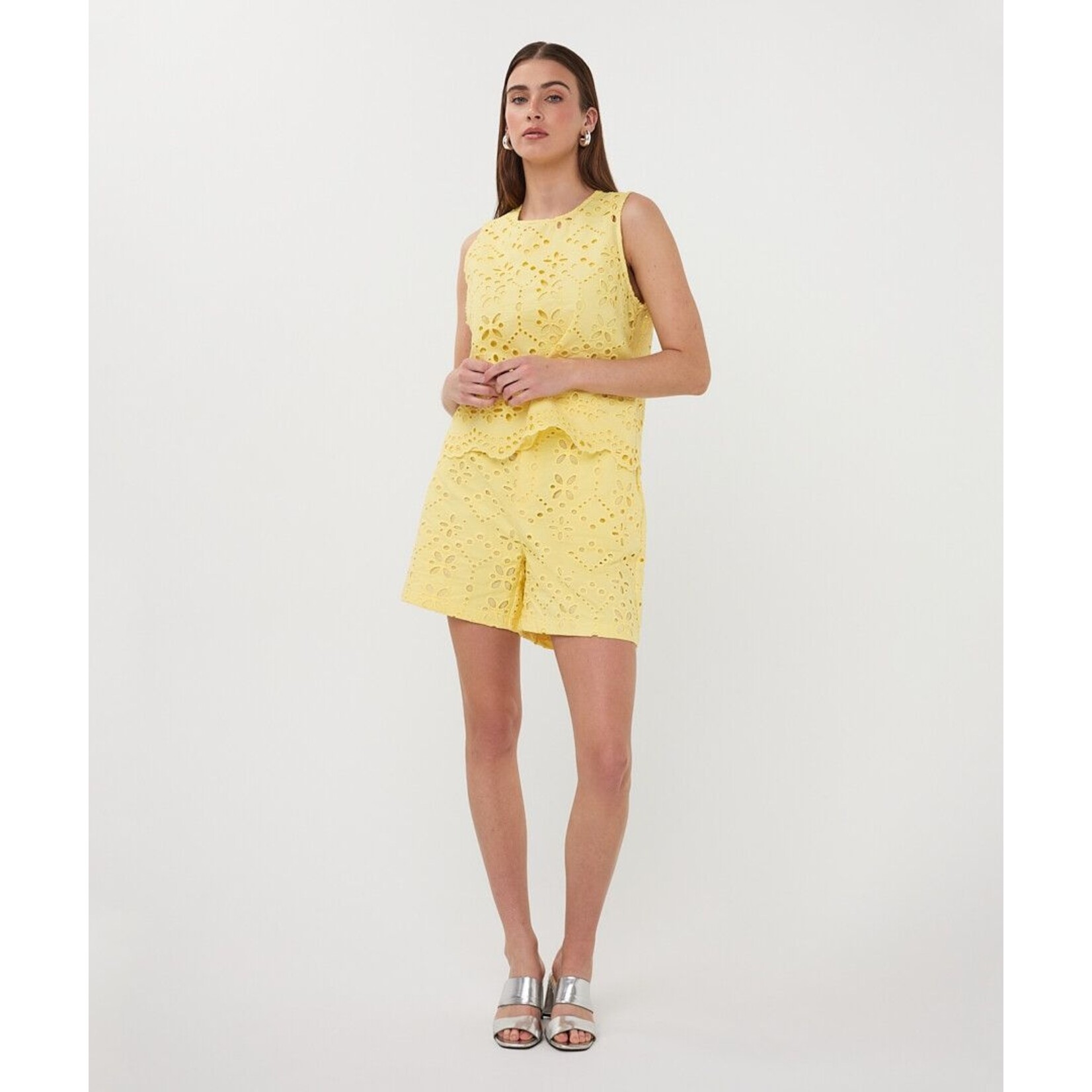 Esqualo Esqualo - Broderie Top - Lemon