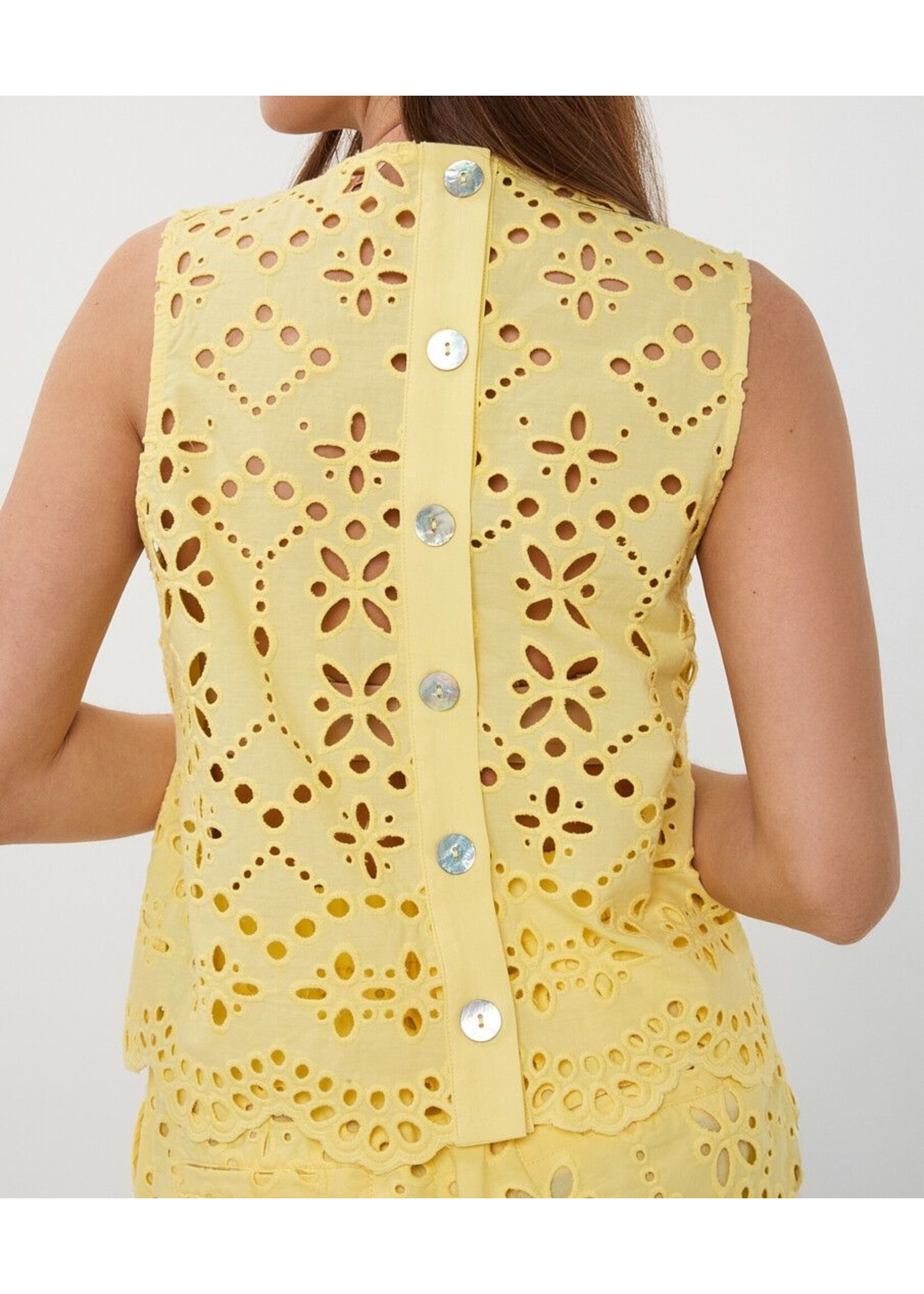 Esqualo Esqualo - Broderie Top - Lemon